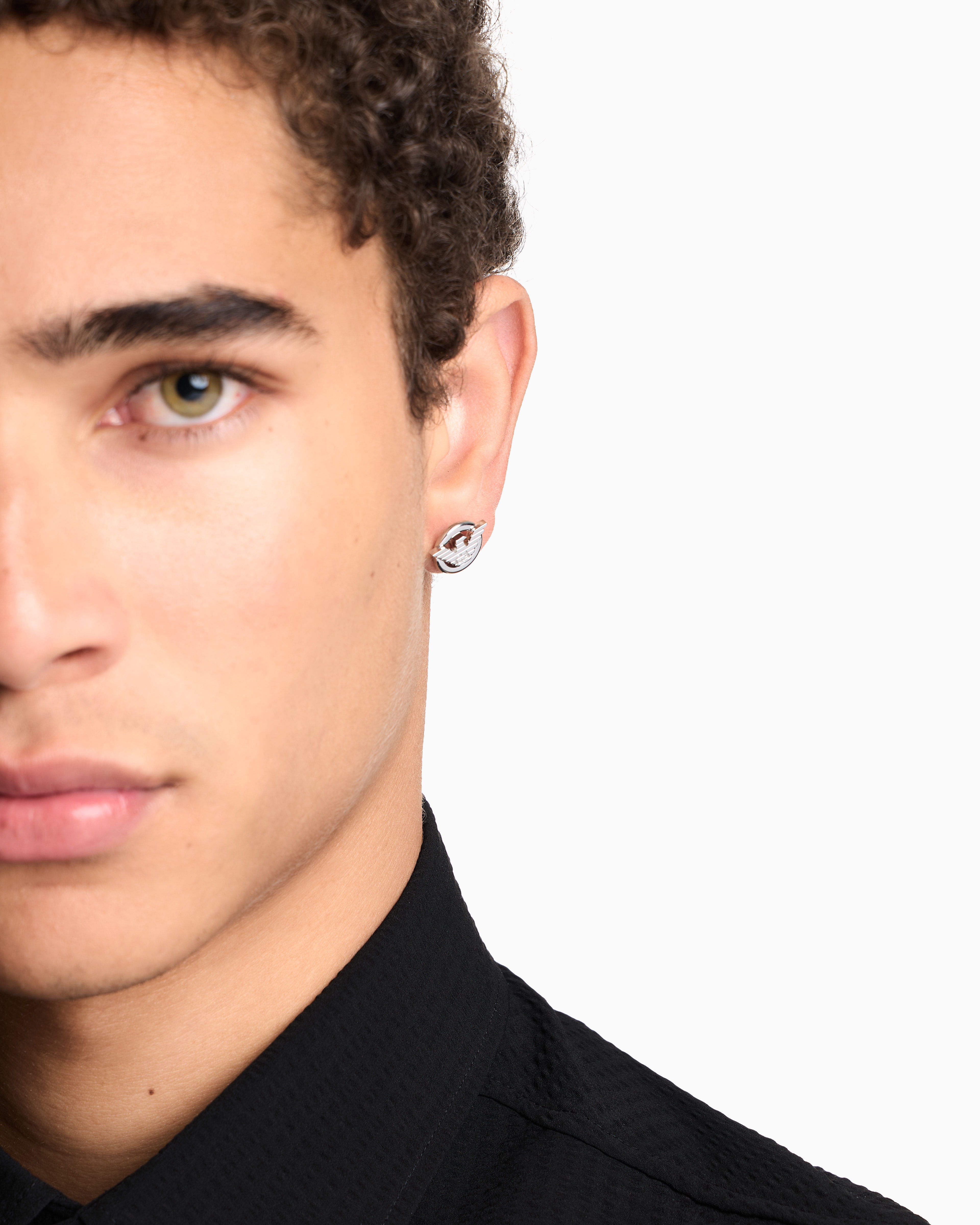 Emporio Armani -  Stainless Steel Stud Earrings, Man, Multicoloured, Size: TU