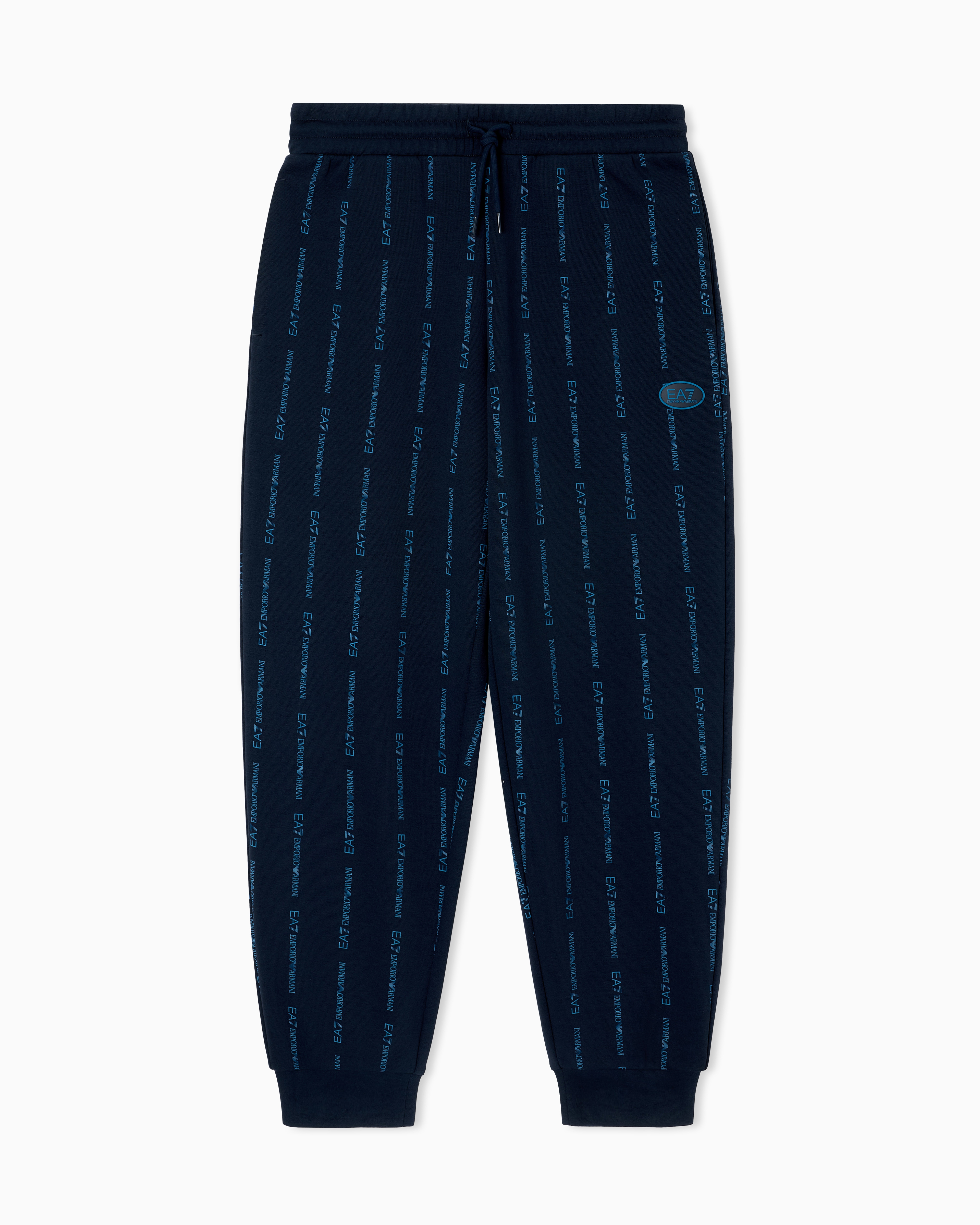 Ea7 Blue Graphic Series Cotton-Blend Joggers