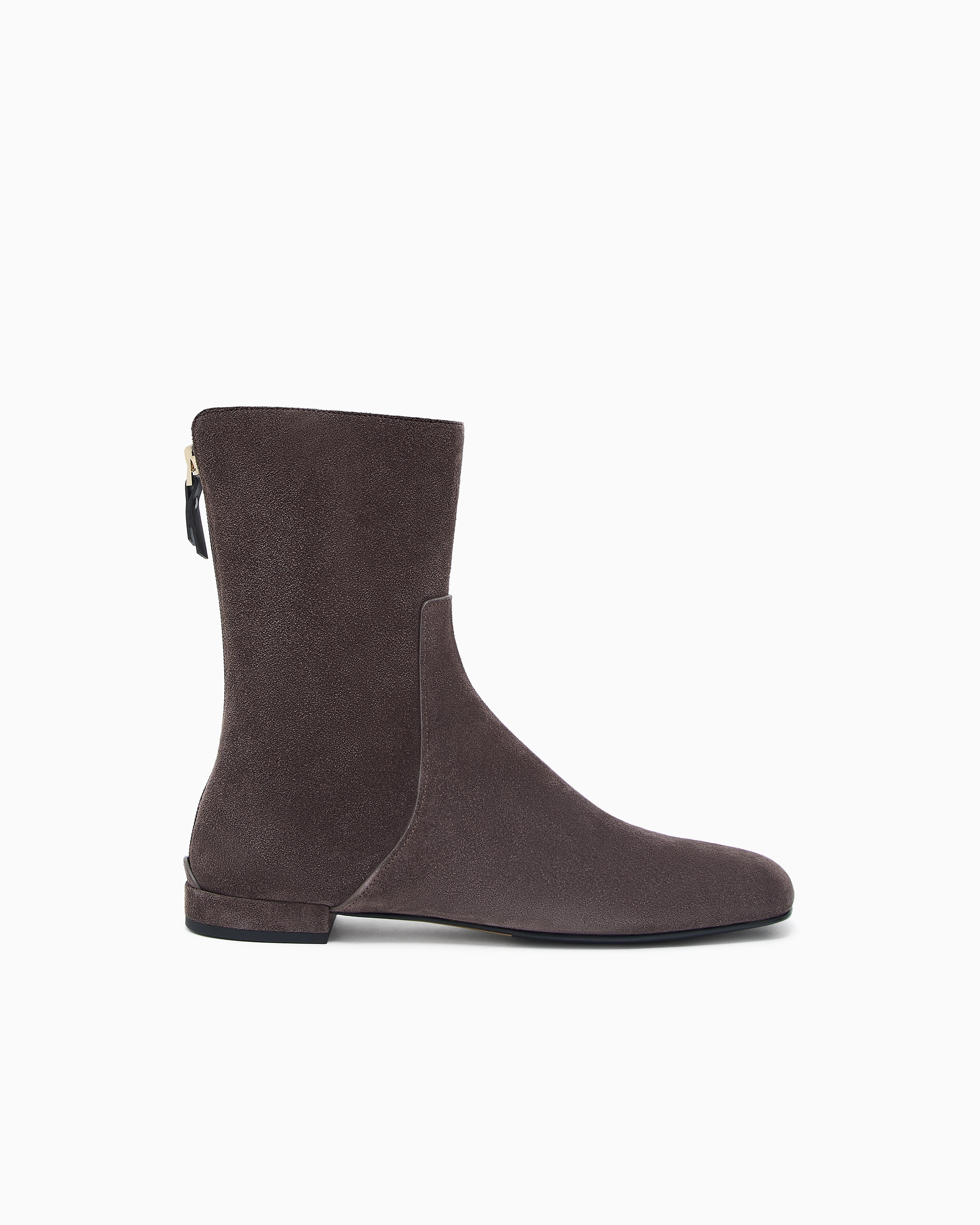 Giorgio Armani Suede Ankle Boots In Brown