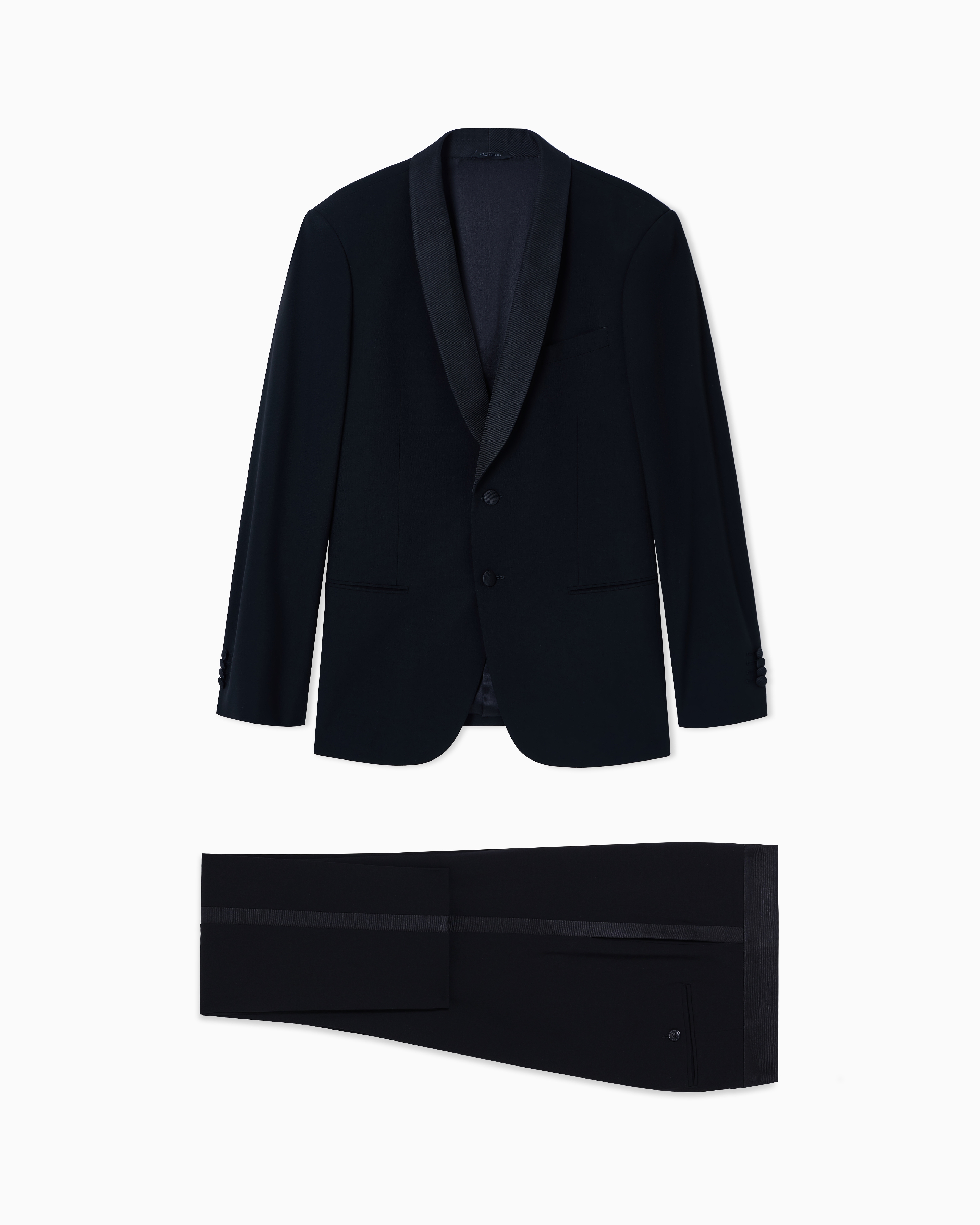 Giorgio Armani Men's Black Soho Line Single-Breasted Tuxedo In Wool Crêpe