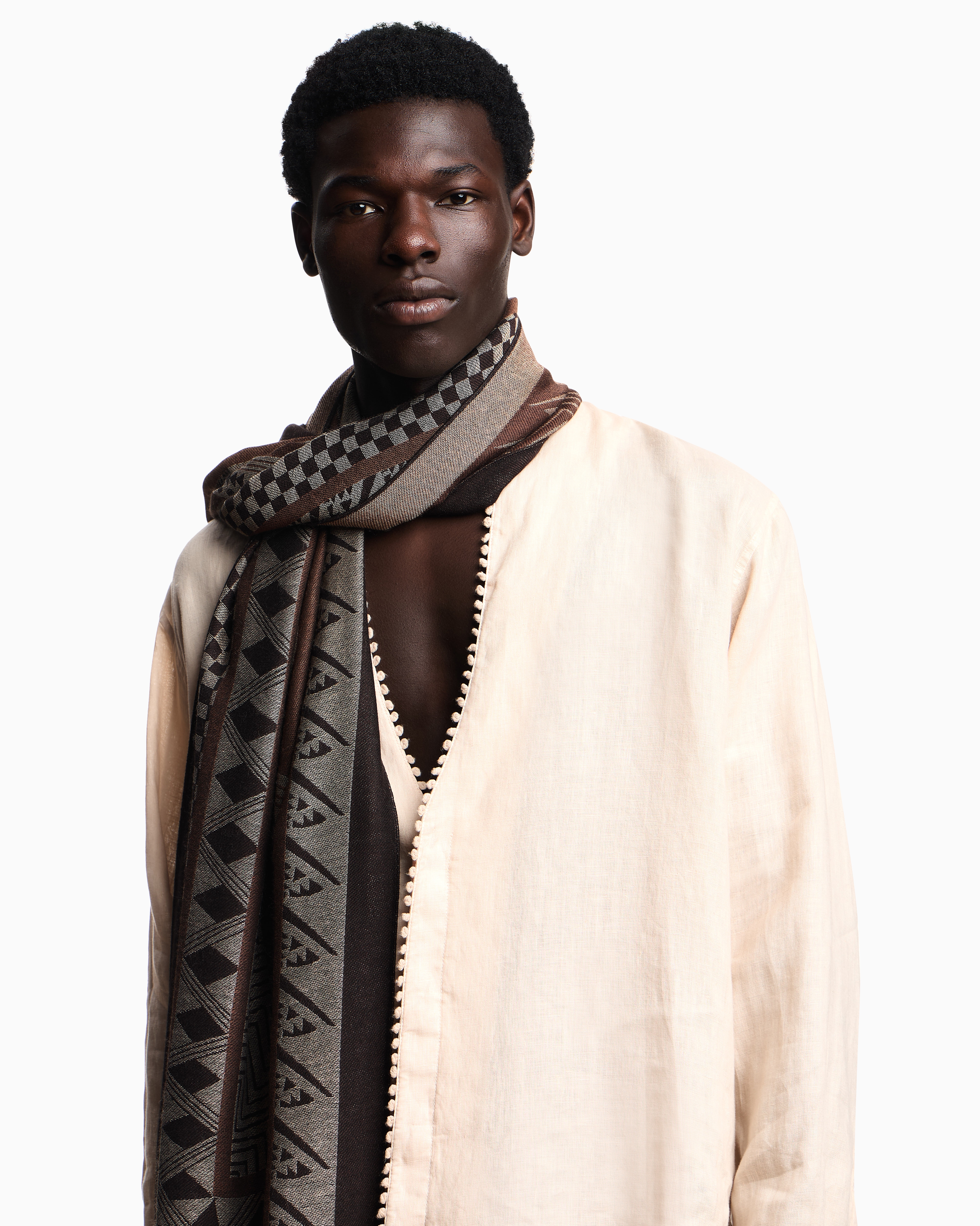Stole in a Turkish patterned jacquard | Emporio Armani