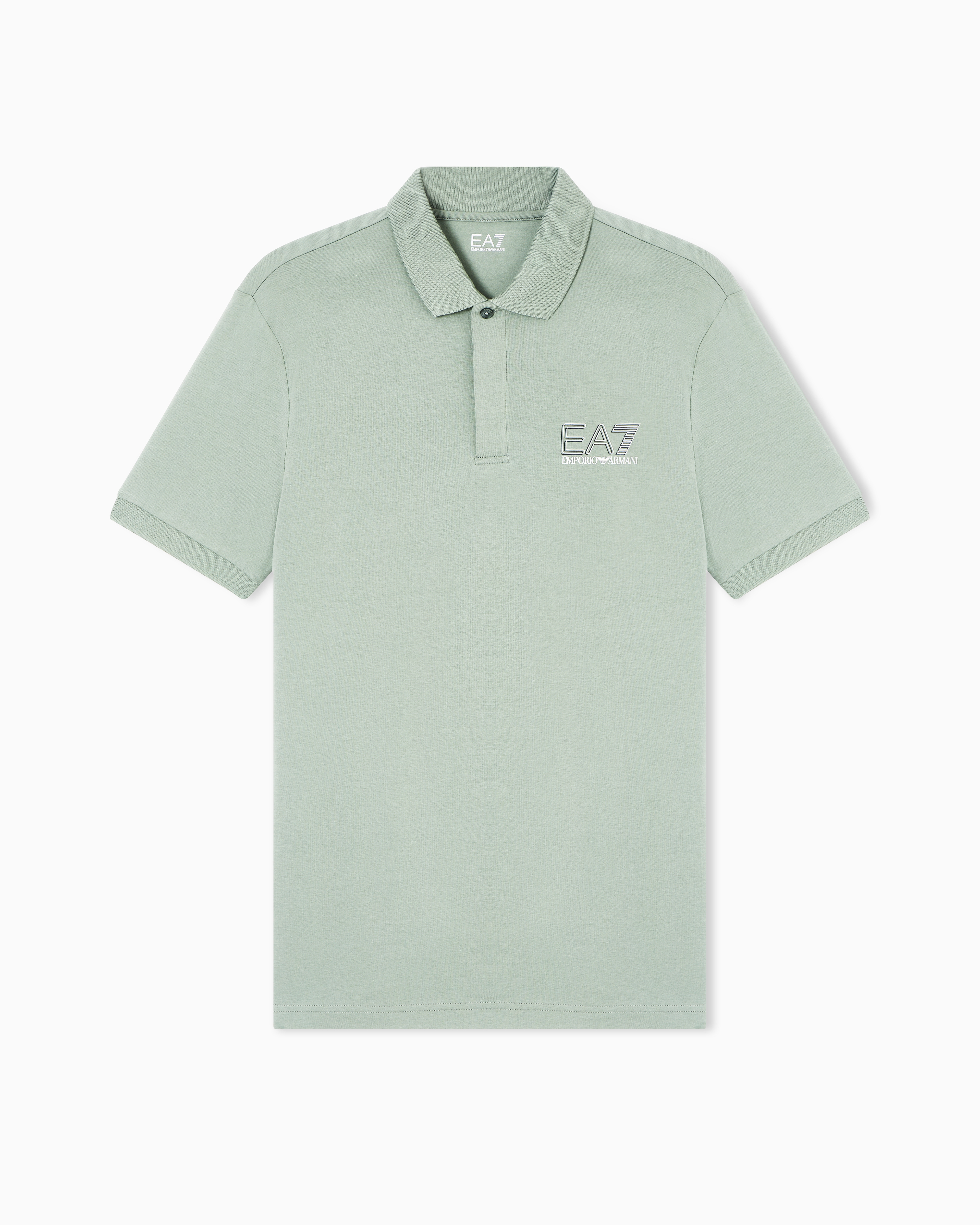 Ea7 Green Visibility Cotton Jersey T-Shirt