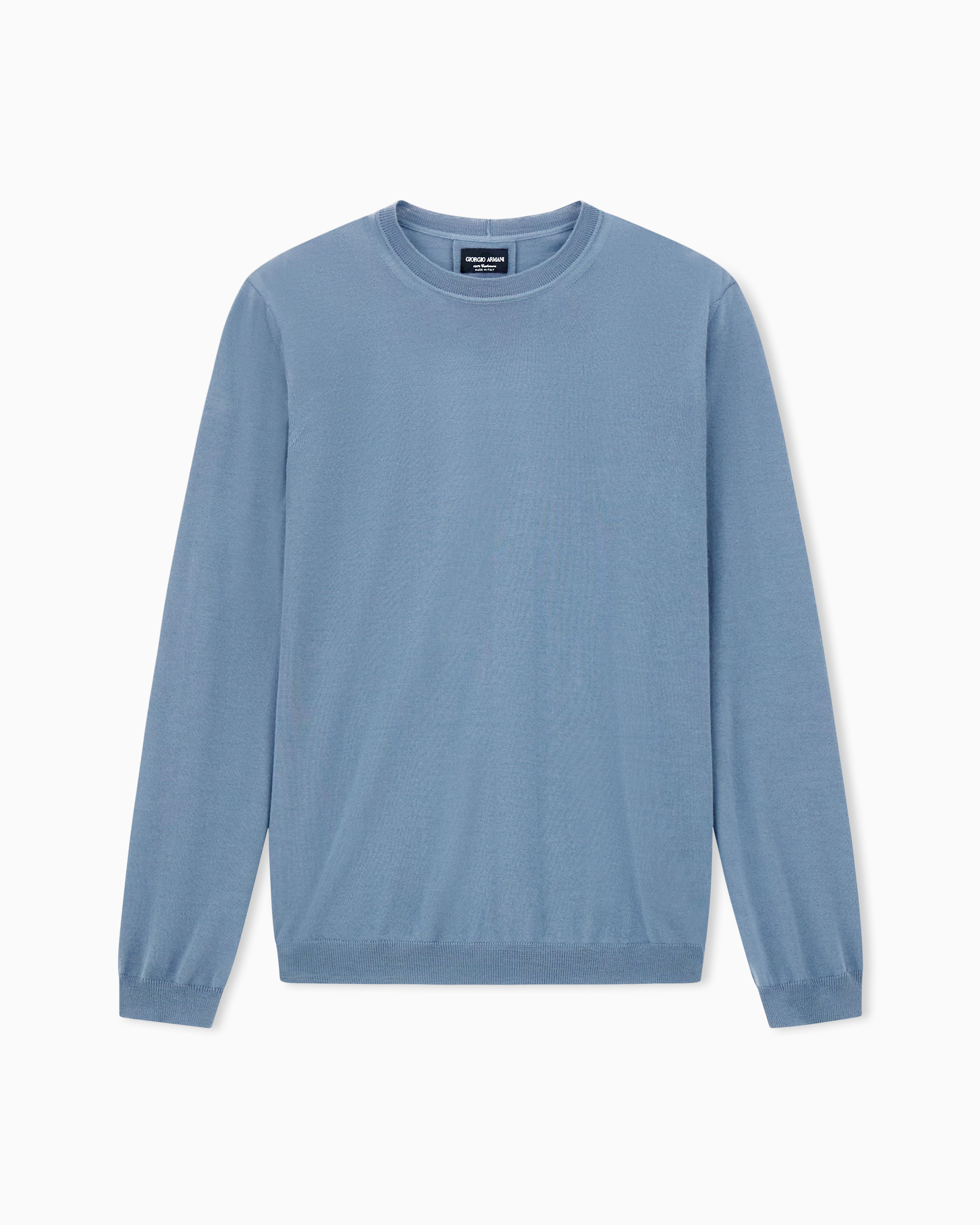 Giorgio Armani Grey Cashmere Crew-Neck Jumper