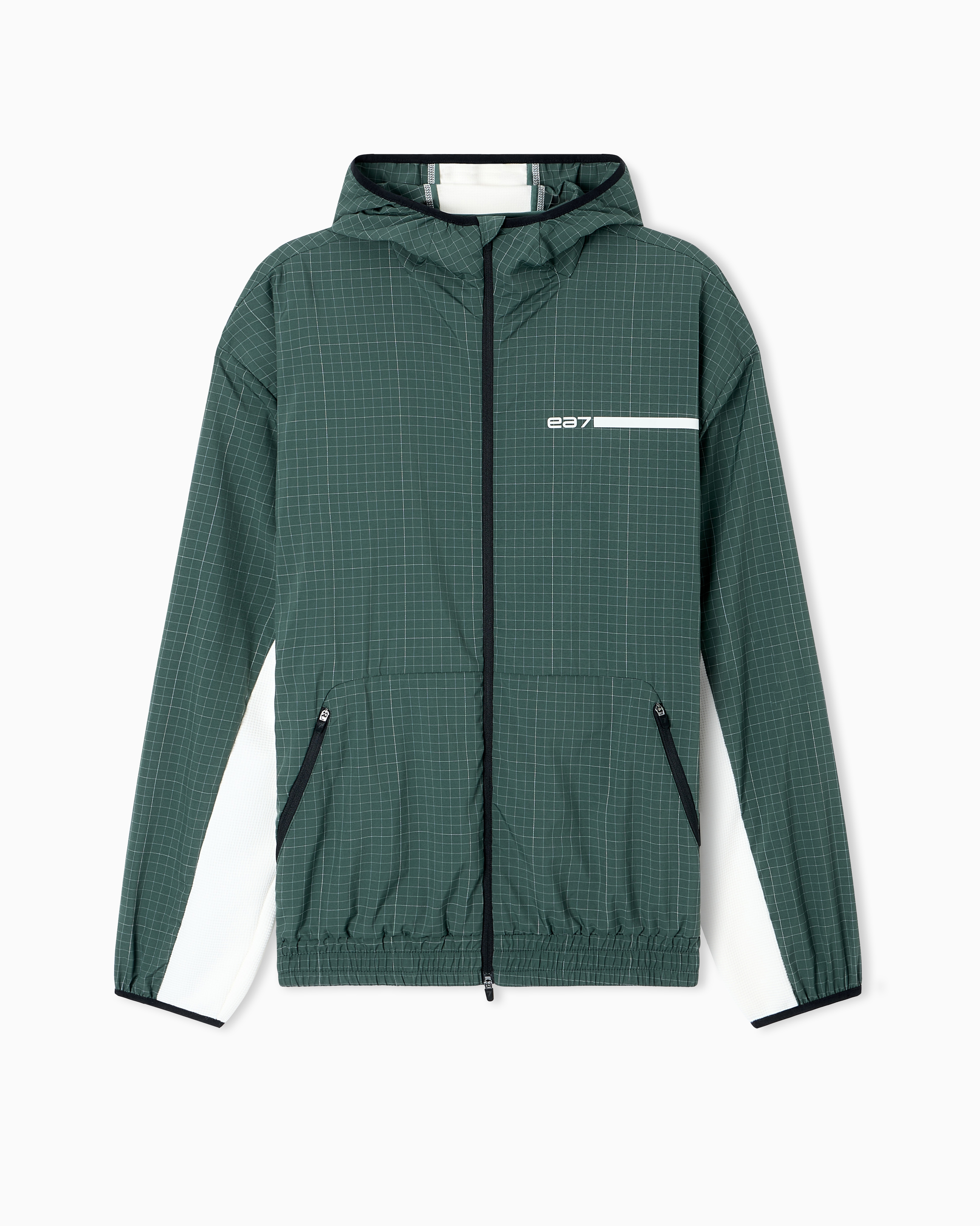 Ea7 Felpa Con Cappuccio Logo Series In Nylon