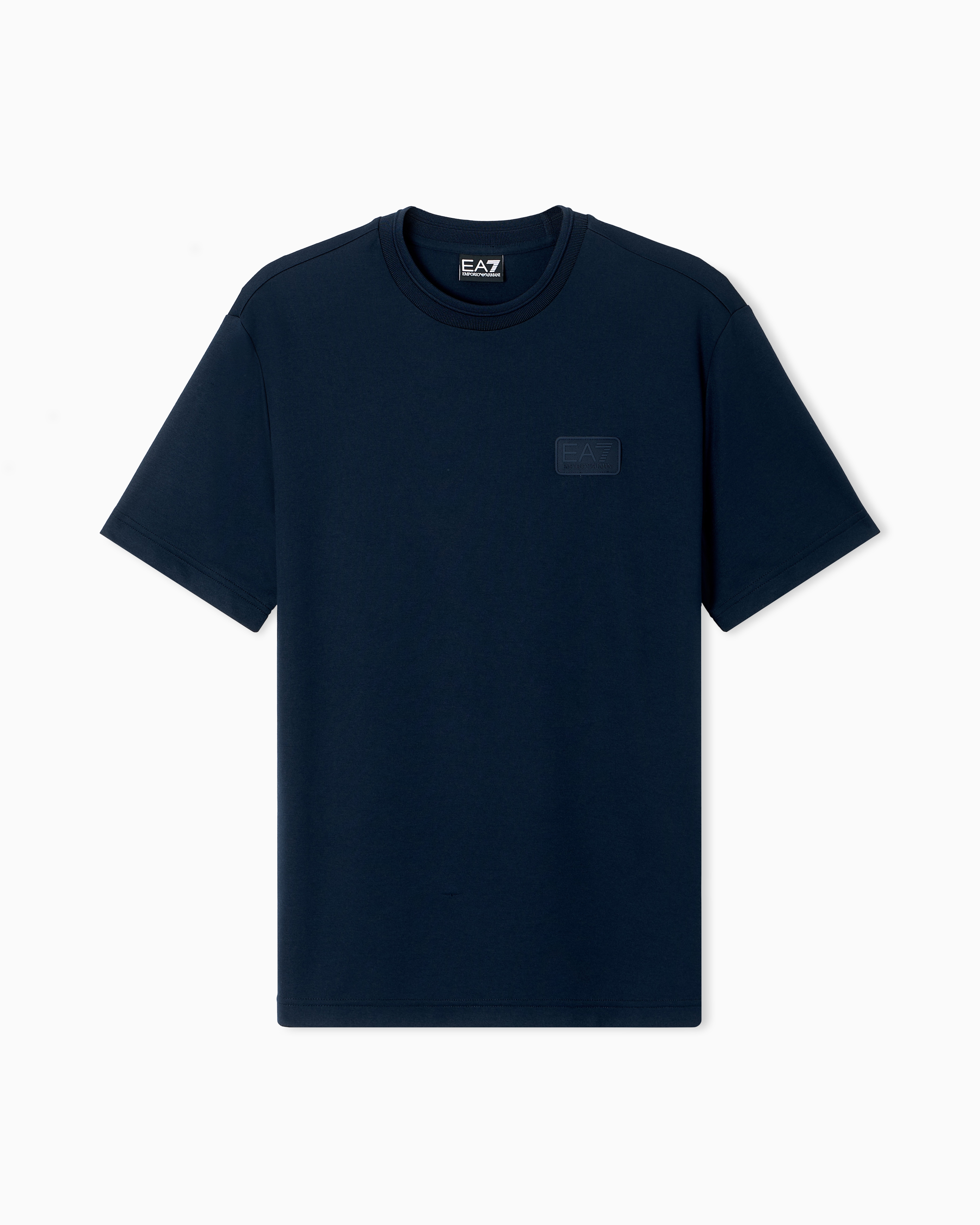 Ea7 Navy Blue Lux Identity Modal-Blend Jersey T-Shirt