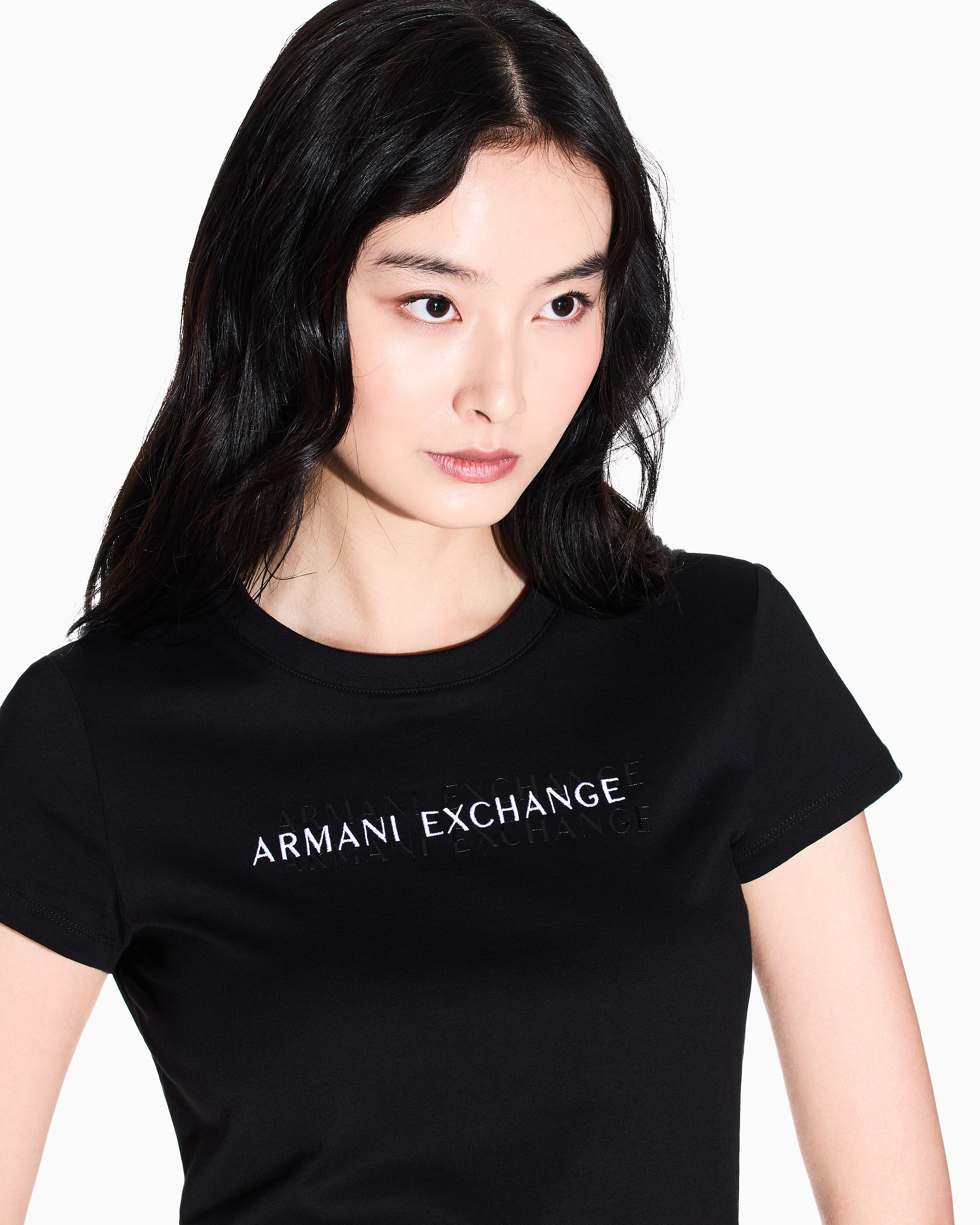 Slim fit T-shirt with logo lettering