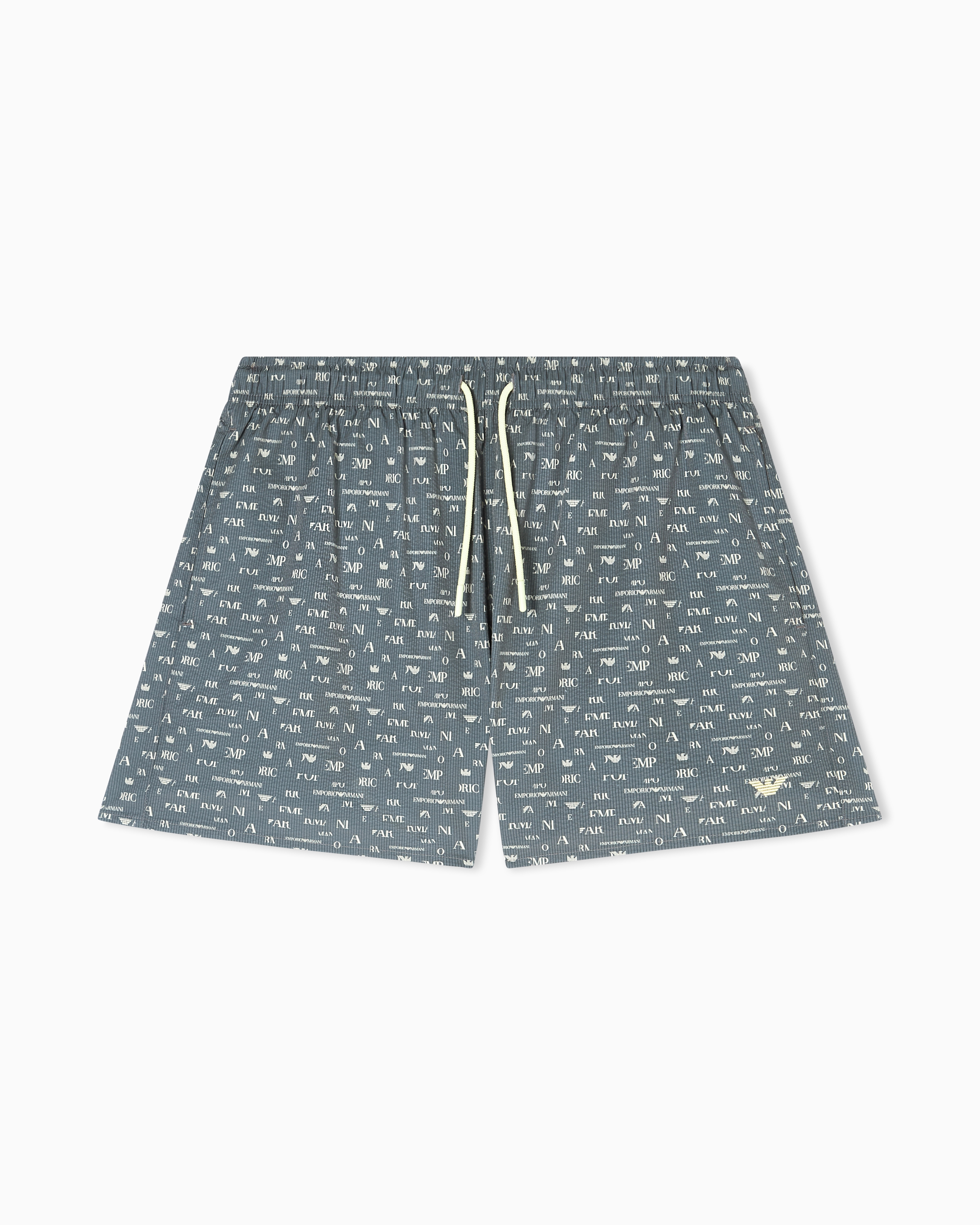Emporio Armani Green Swim Shorts With Small Logo Designs