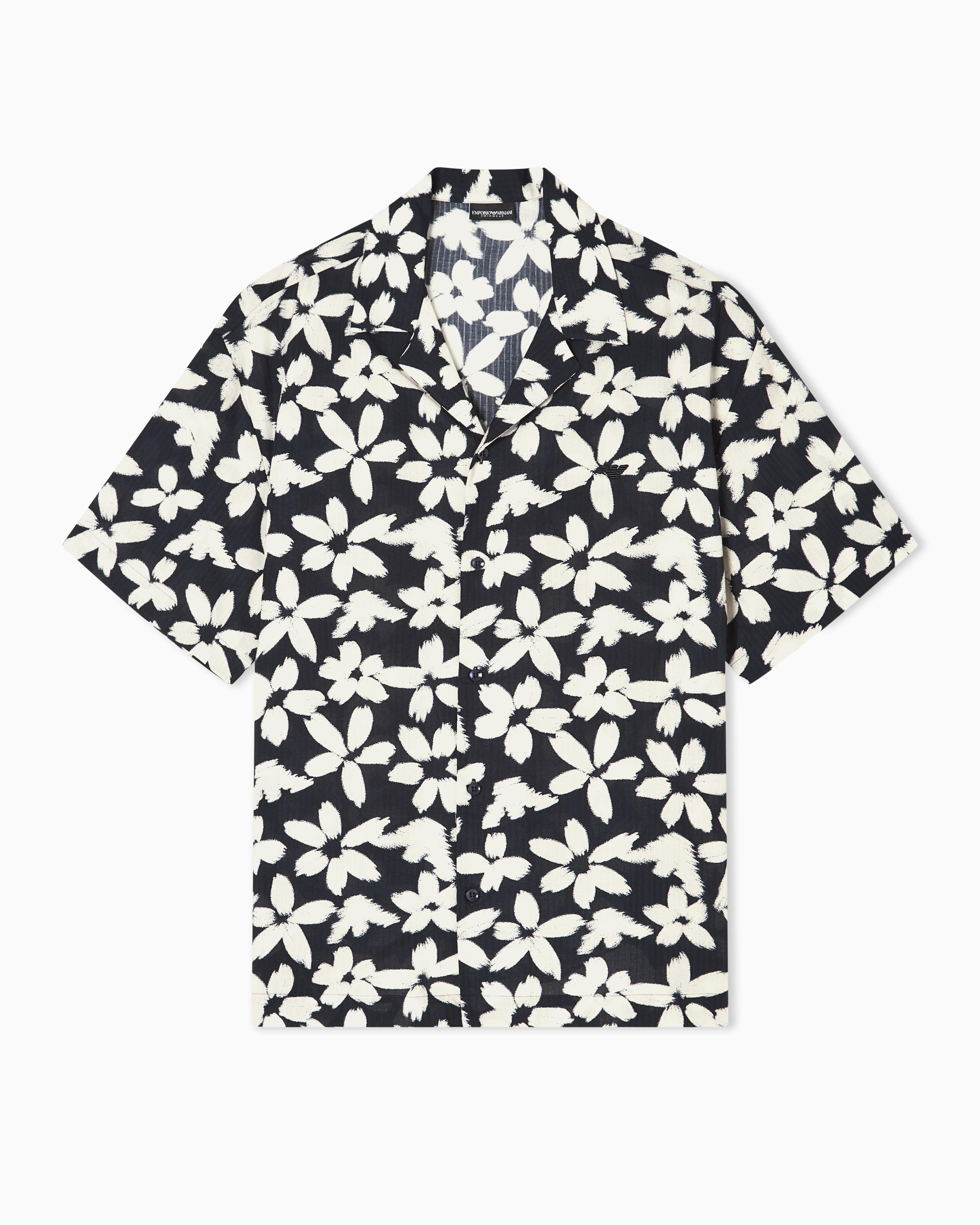 Emporio Armani Camicia Beachwear Fantasia Flower Eagle