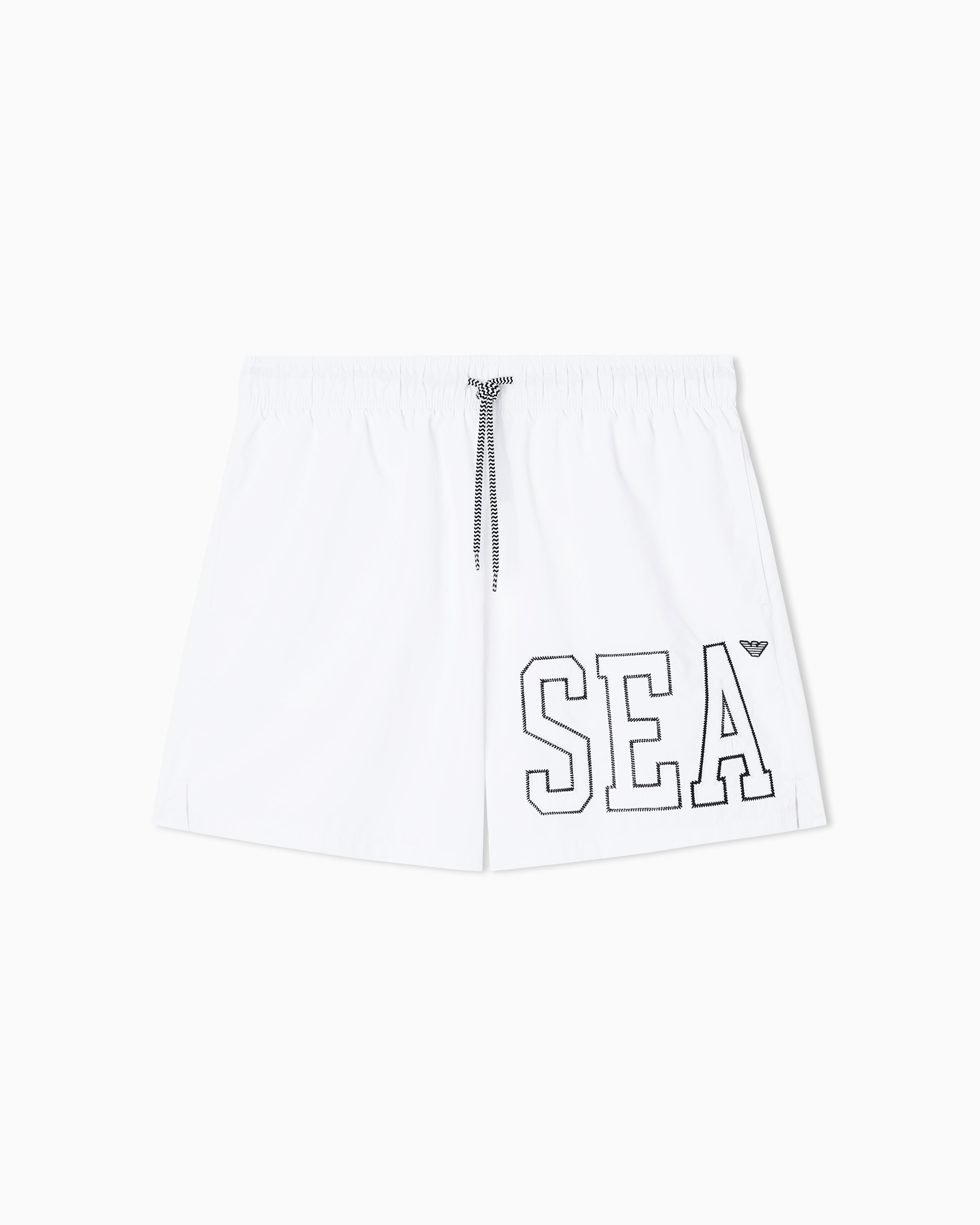 Emporio Armani Shorts Beachwear Ricamo Sea