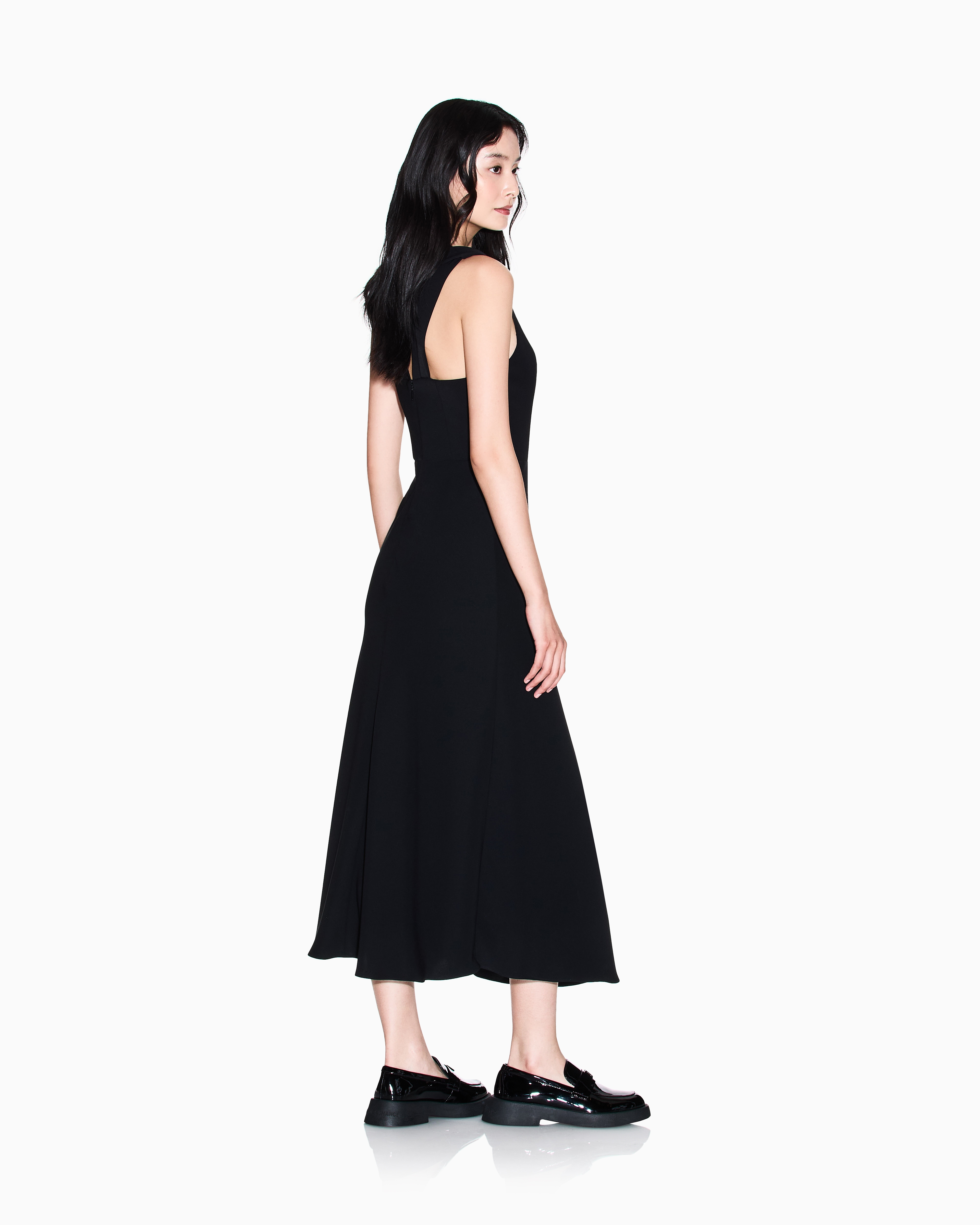 Armani Exchange Midi Dresses In Black