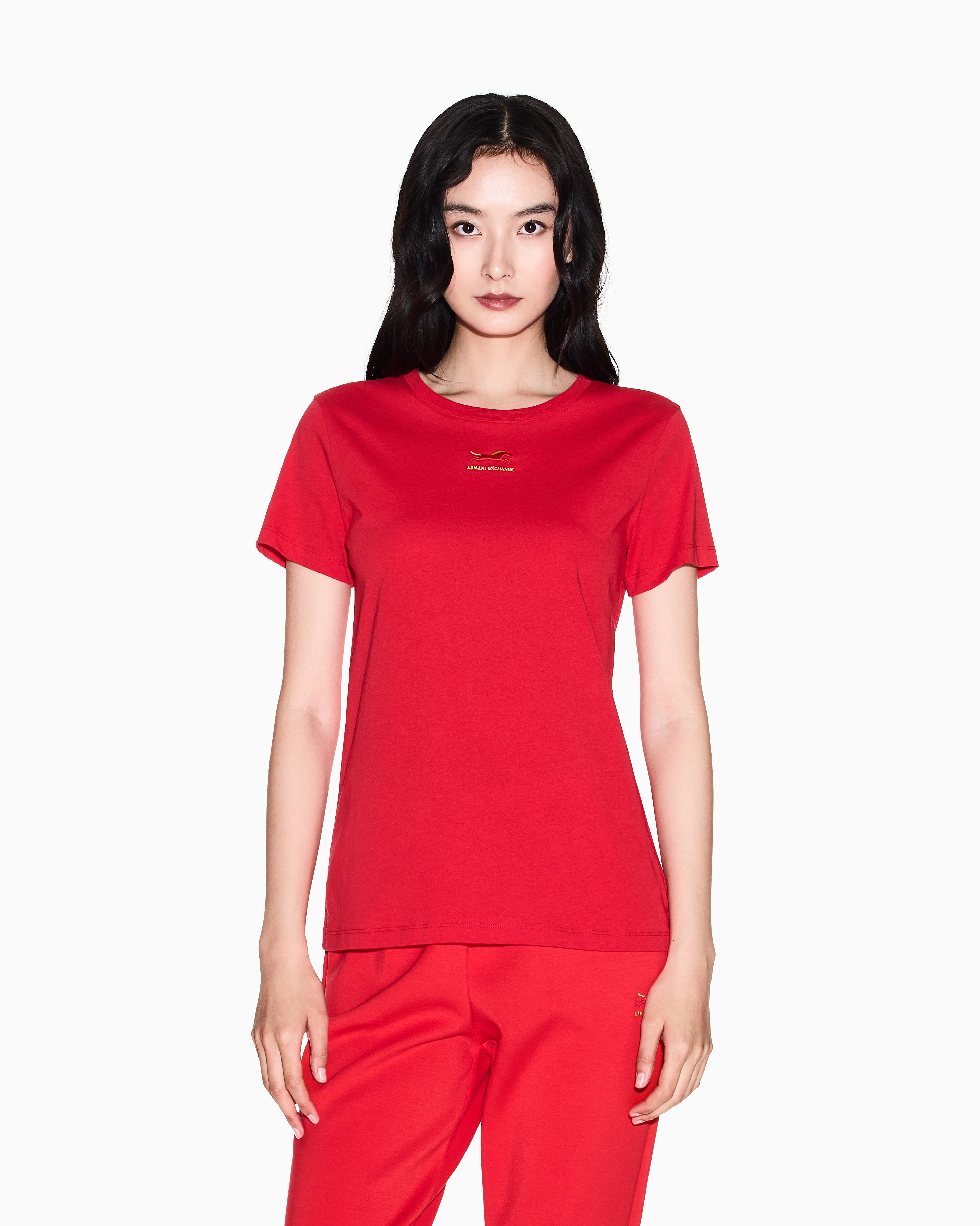 Armani Exchange Regular Fit T-shirts In Red