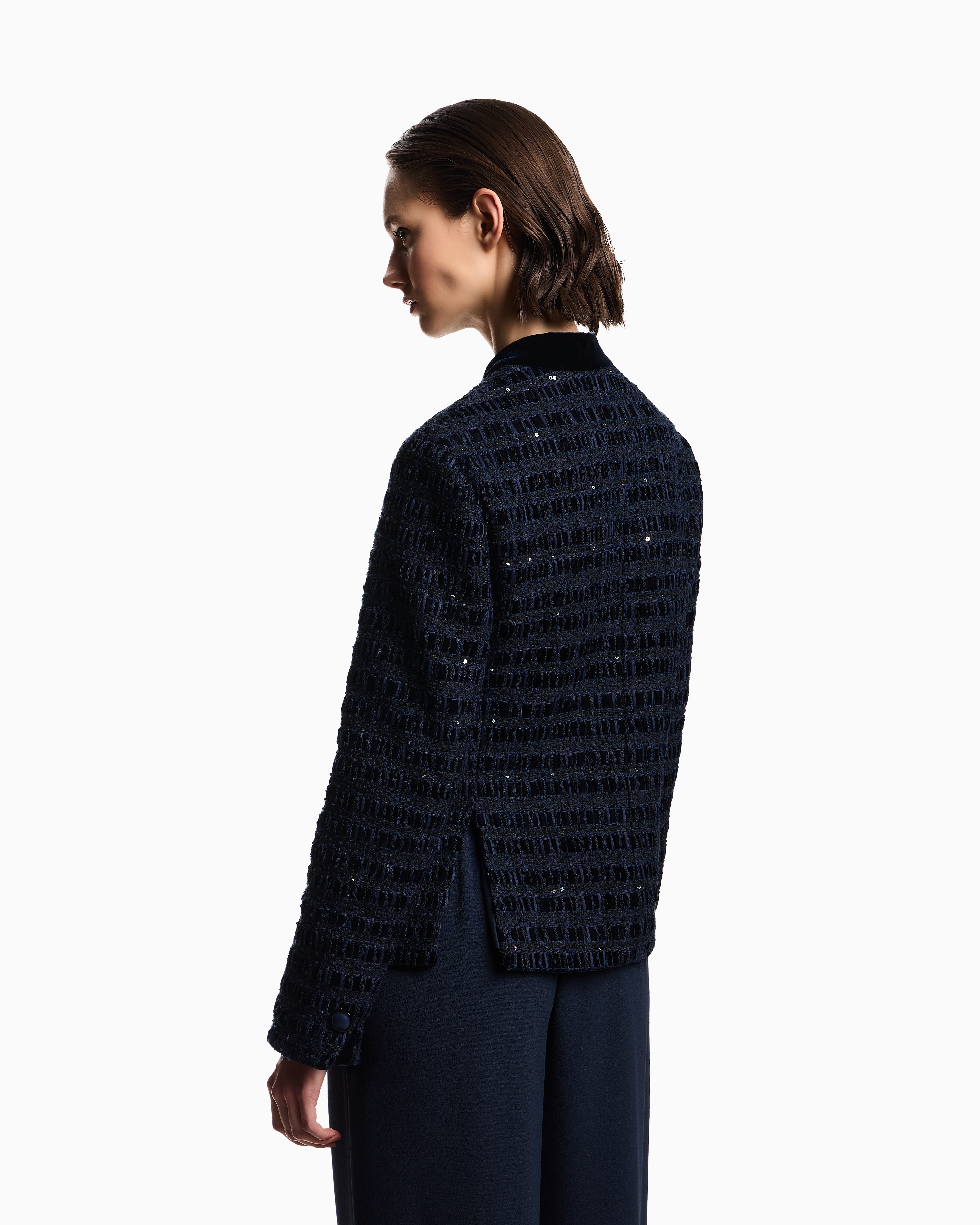 ARMANI COLLEZIONI ジャケット 38 ツイード風 イタリア製 ARMANI COLLEZIONI ジャケット 38 ツイード風 イタリア製 ARMANI