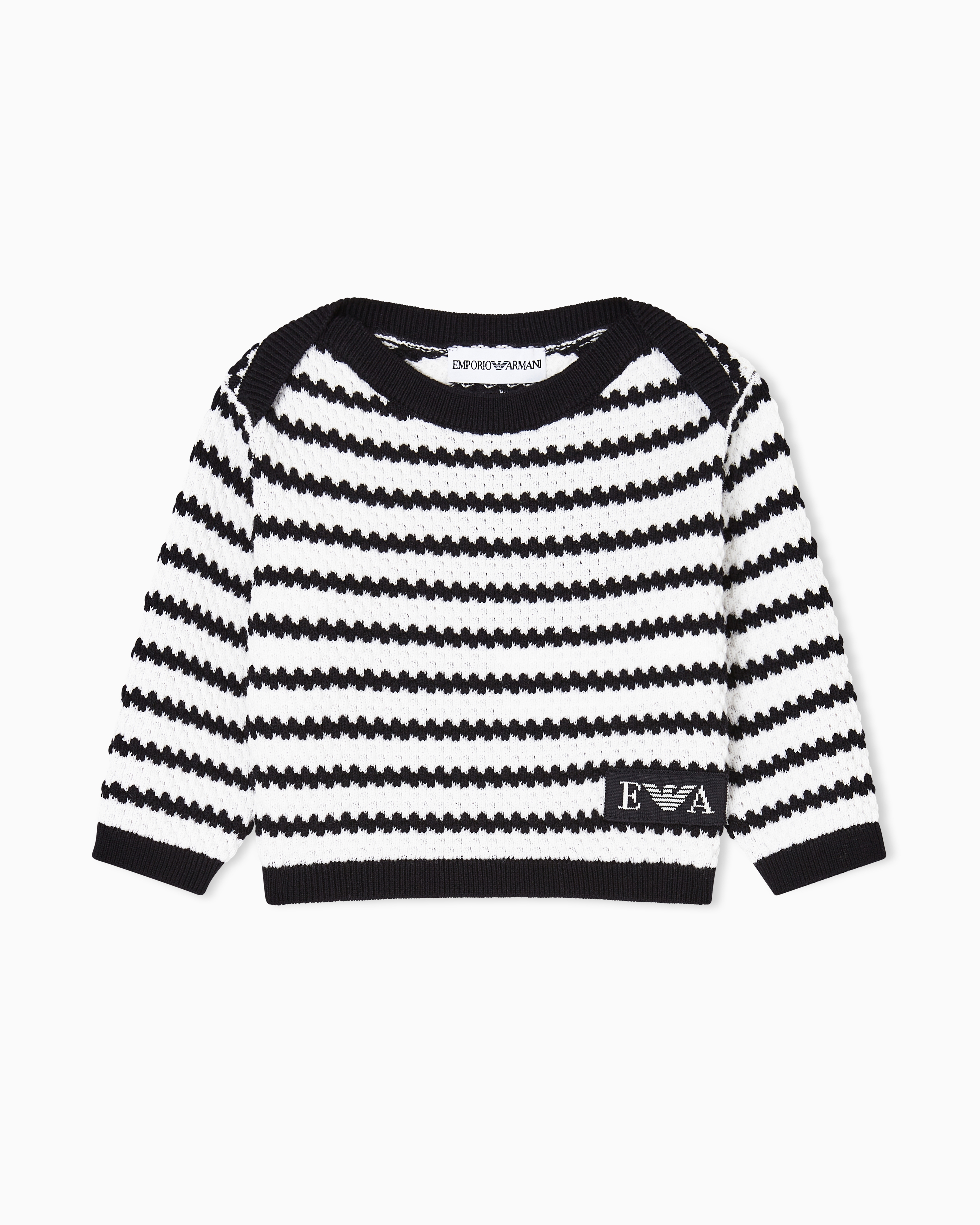 Emporio Armani Two-Tone Striped Jacquard Jumper