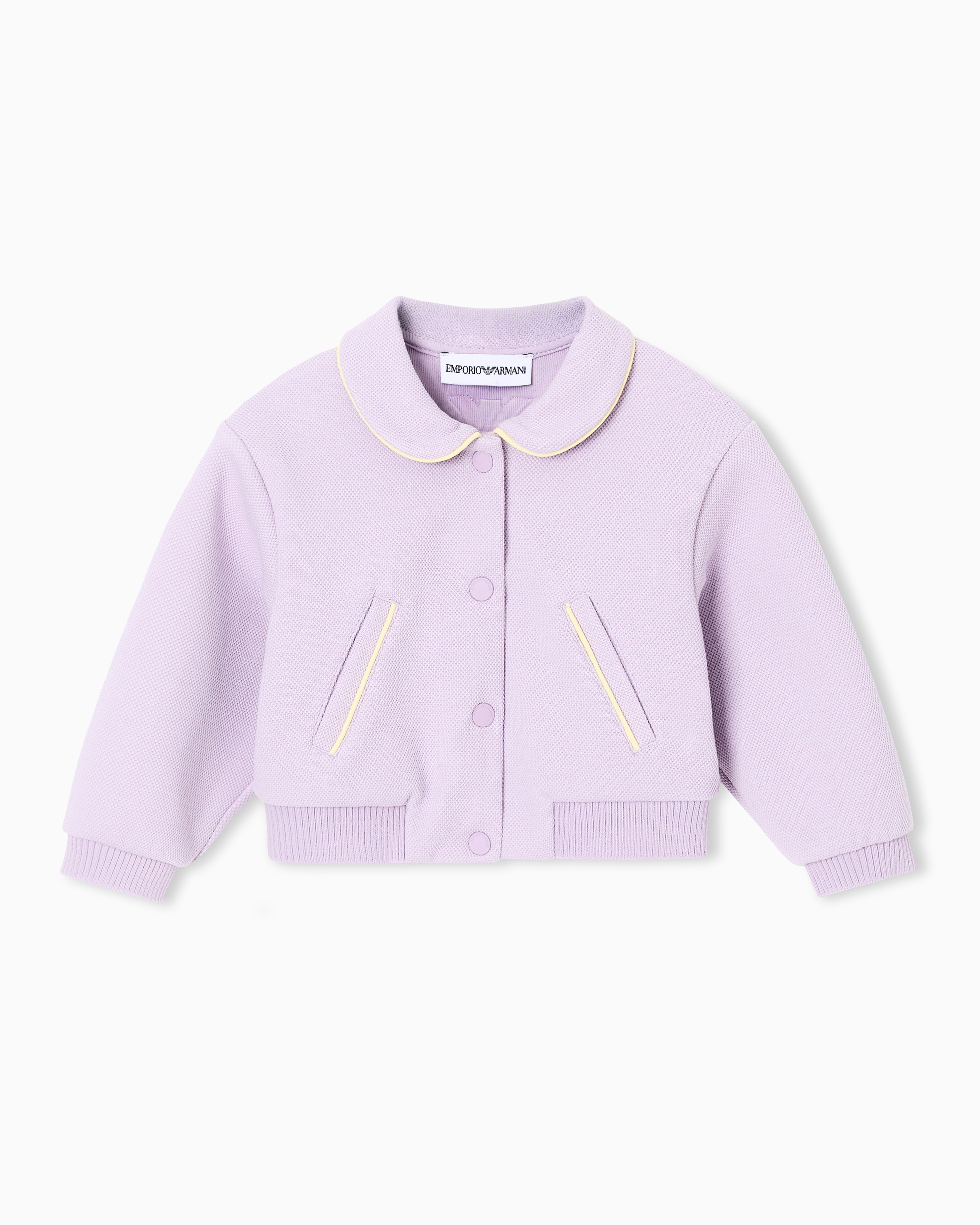 Emporio Armani Felpa Collo Claudine In Double Jersey Piquet