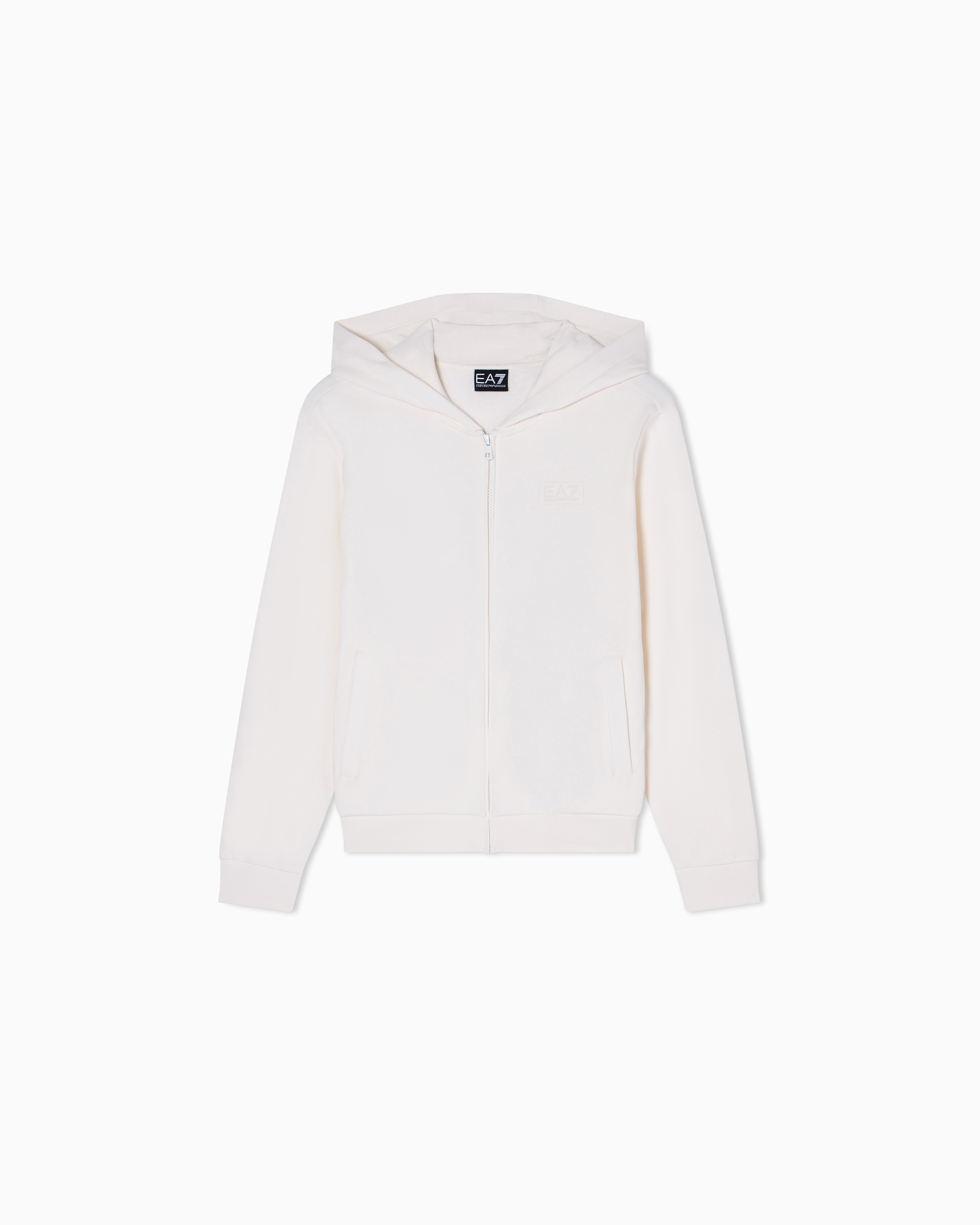 Ea7 Felpa Con Cappuccio Logo Series Boy In Misto Cotone