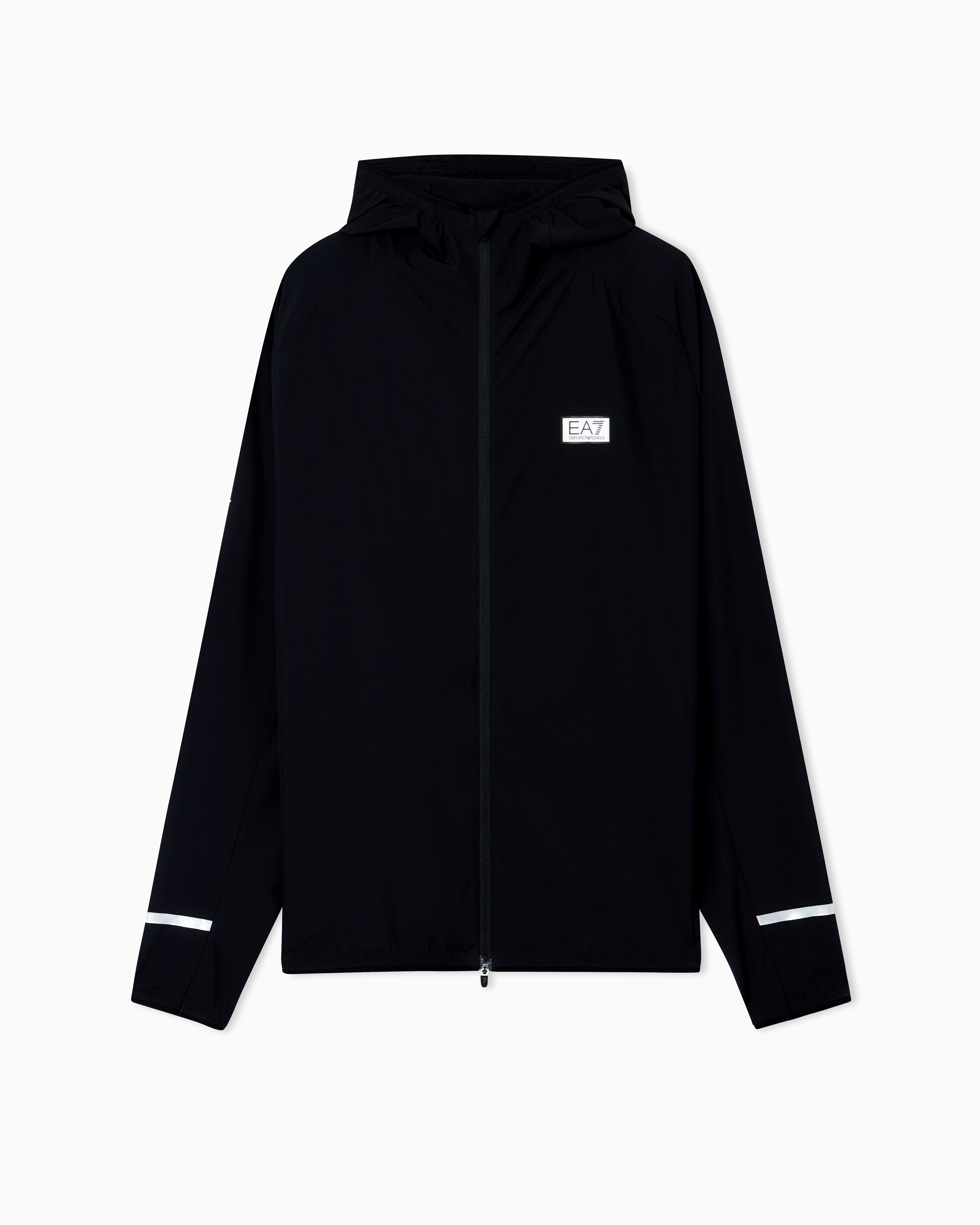 Ea7 Felpa Con Zip Dynamic Athlete In Tessuto Tecnico Ventus7