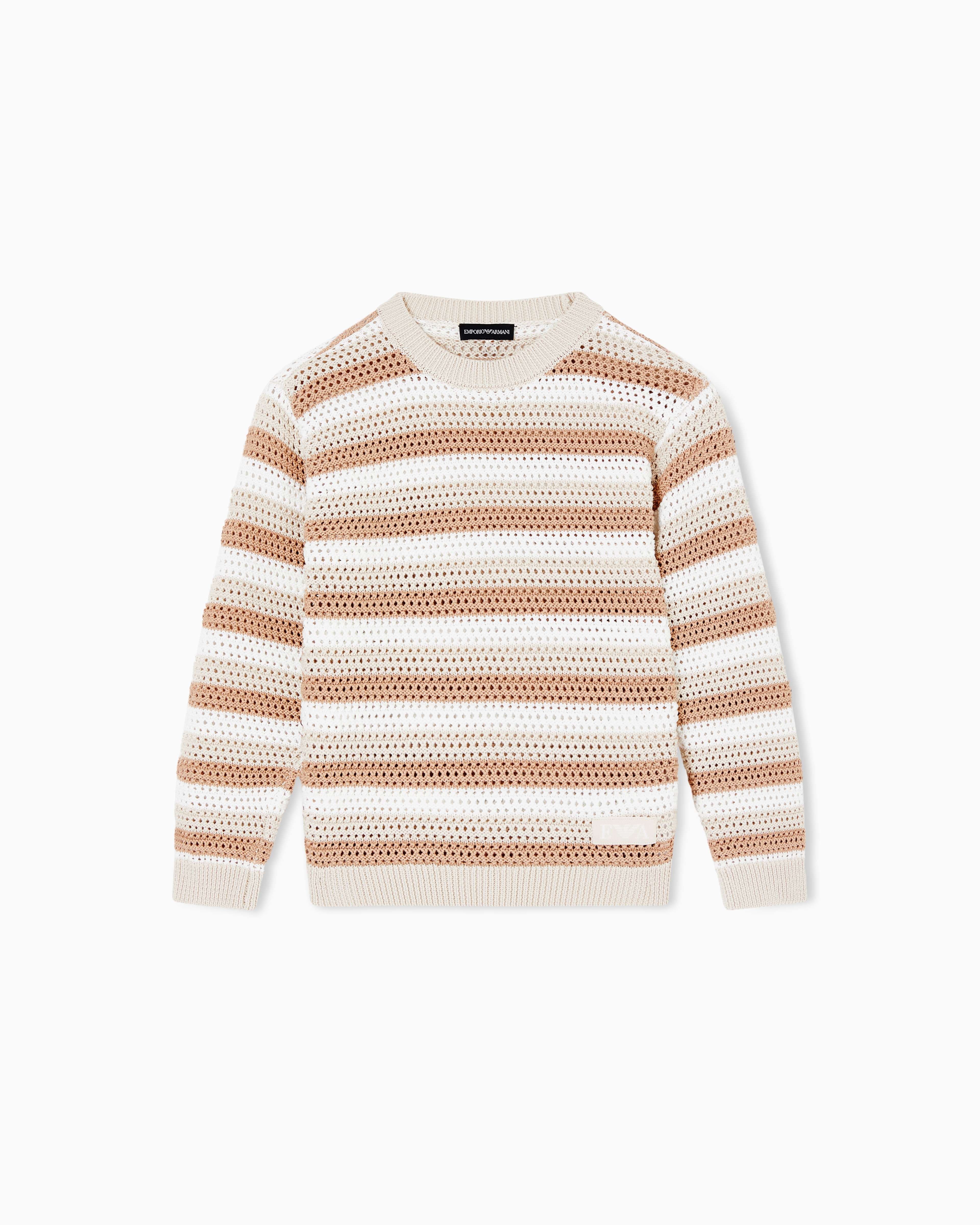 Emporio Armani Beige Openwork Jumper