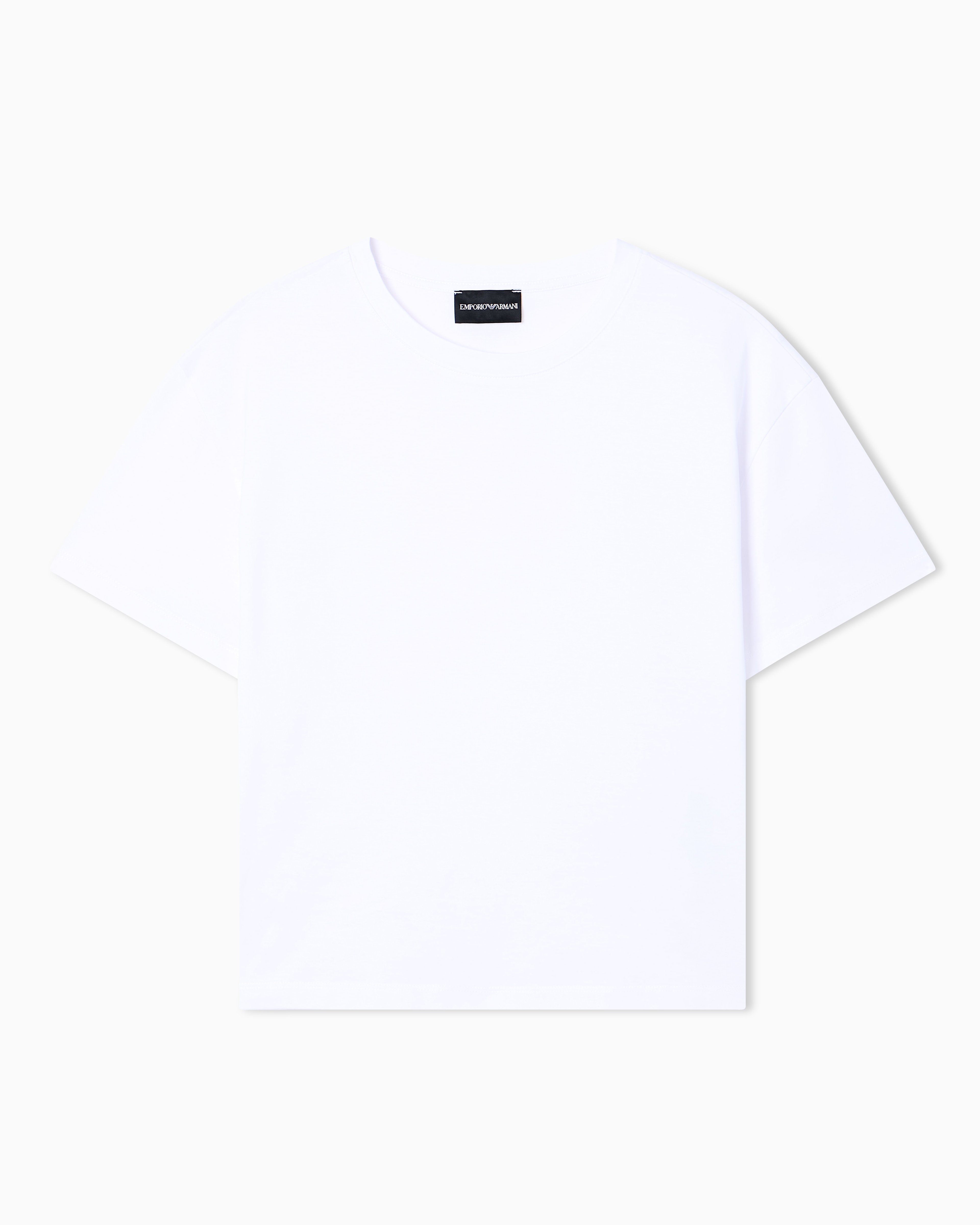 Emporio Armani - ASV Travel Essentials capsule collection T-shirt mercerised jersey, Woman, White, Size:
