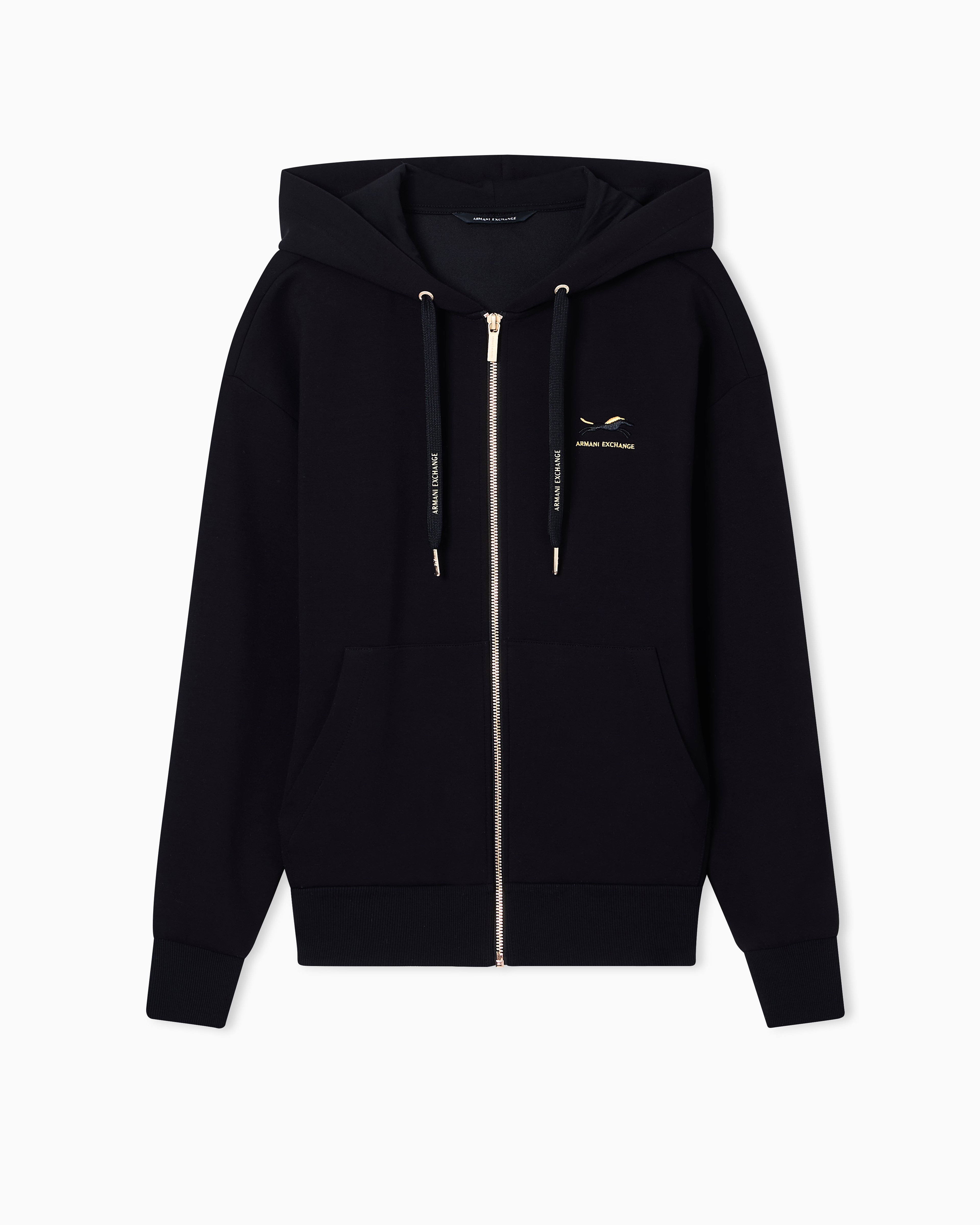 Armani Exchange Zip-up Sweatshirts In Black
