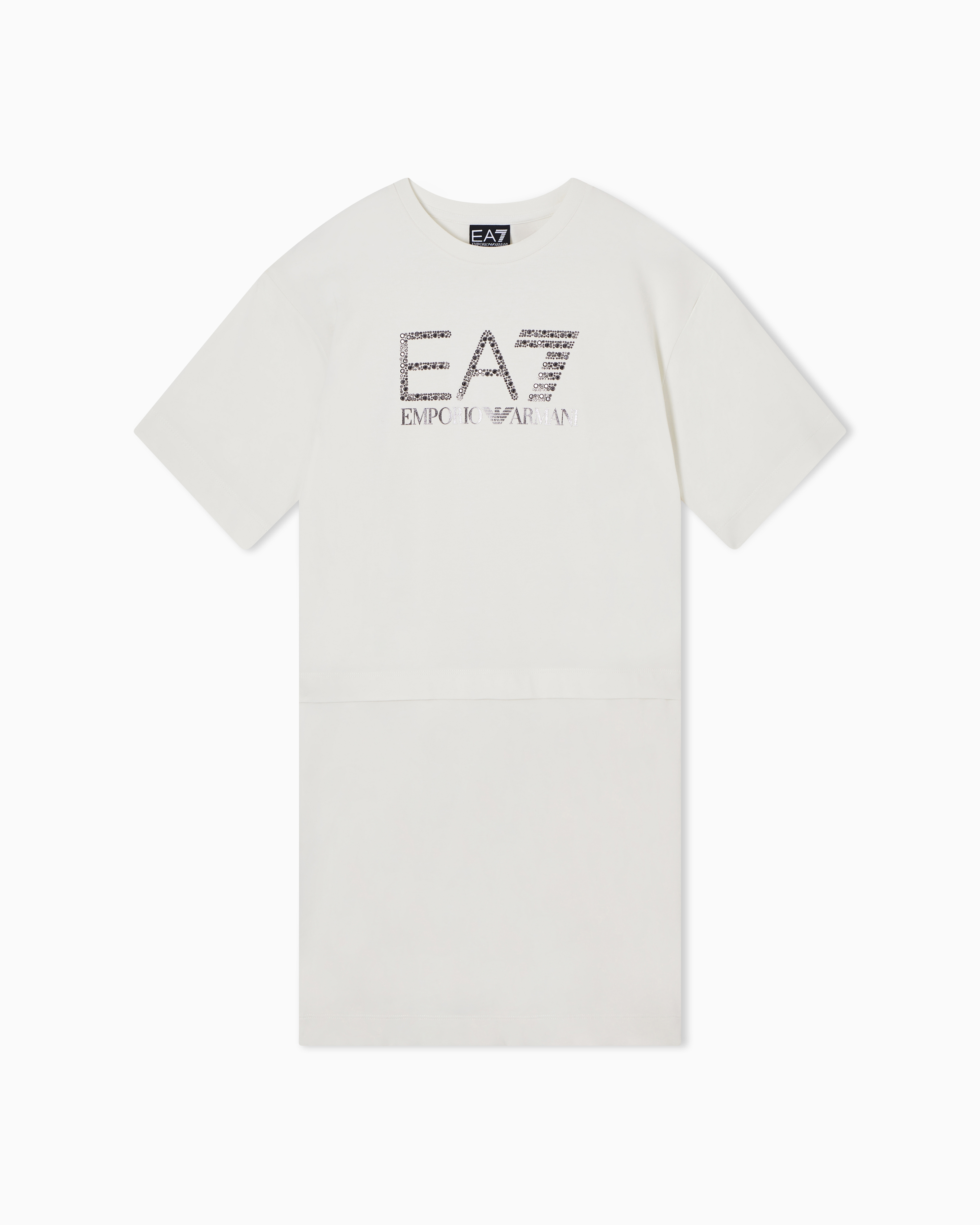 Ea7 Abito Precious In Jersey Di Cotone Stretch
