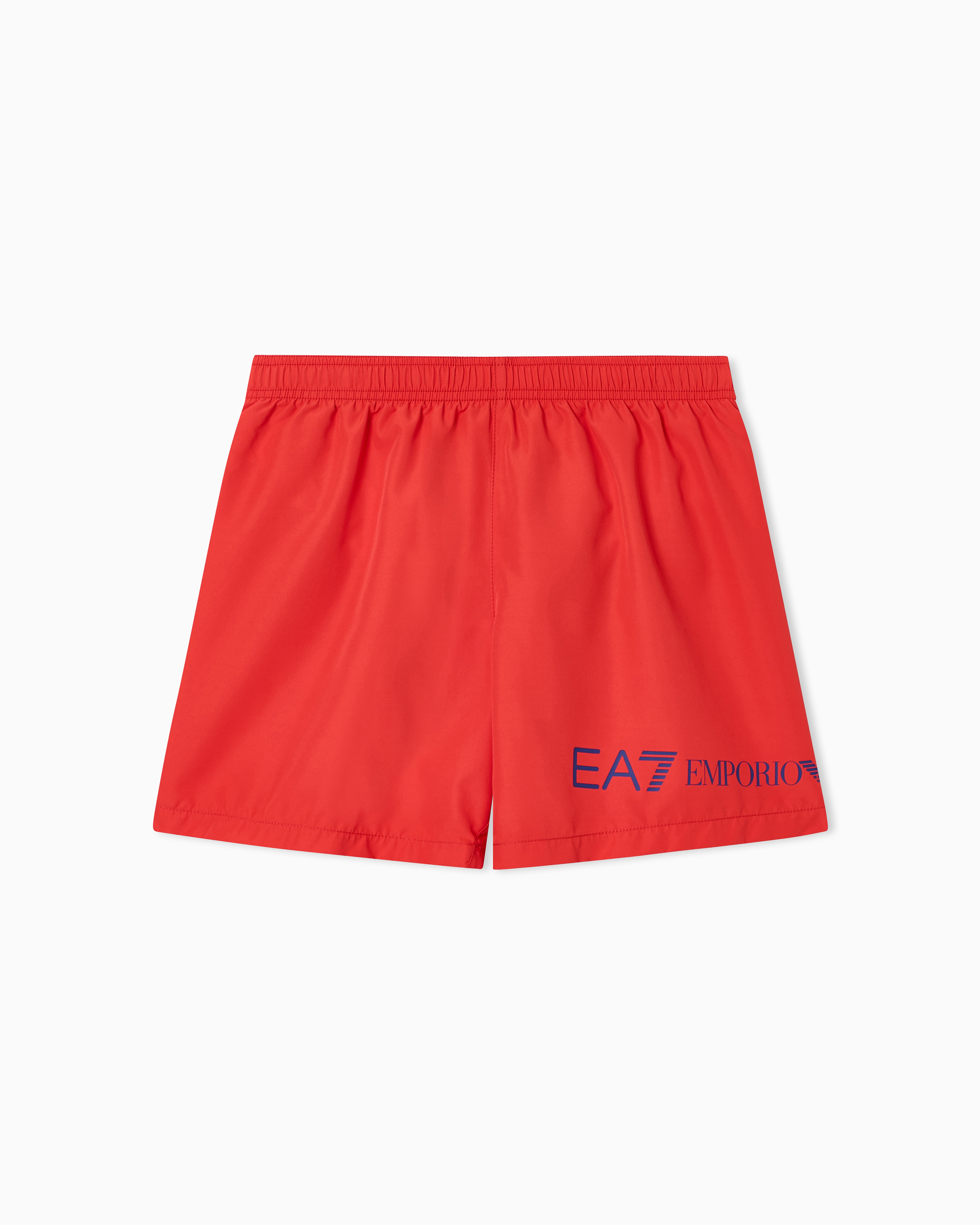 Ea7 Boys Red Asv Swim Trunks