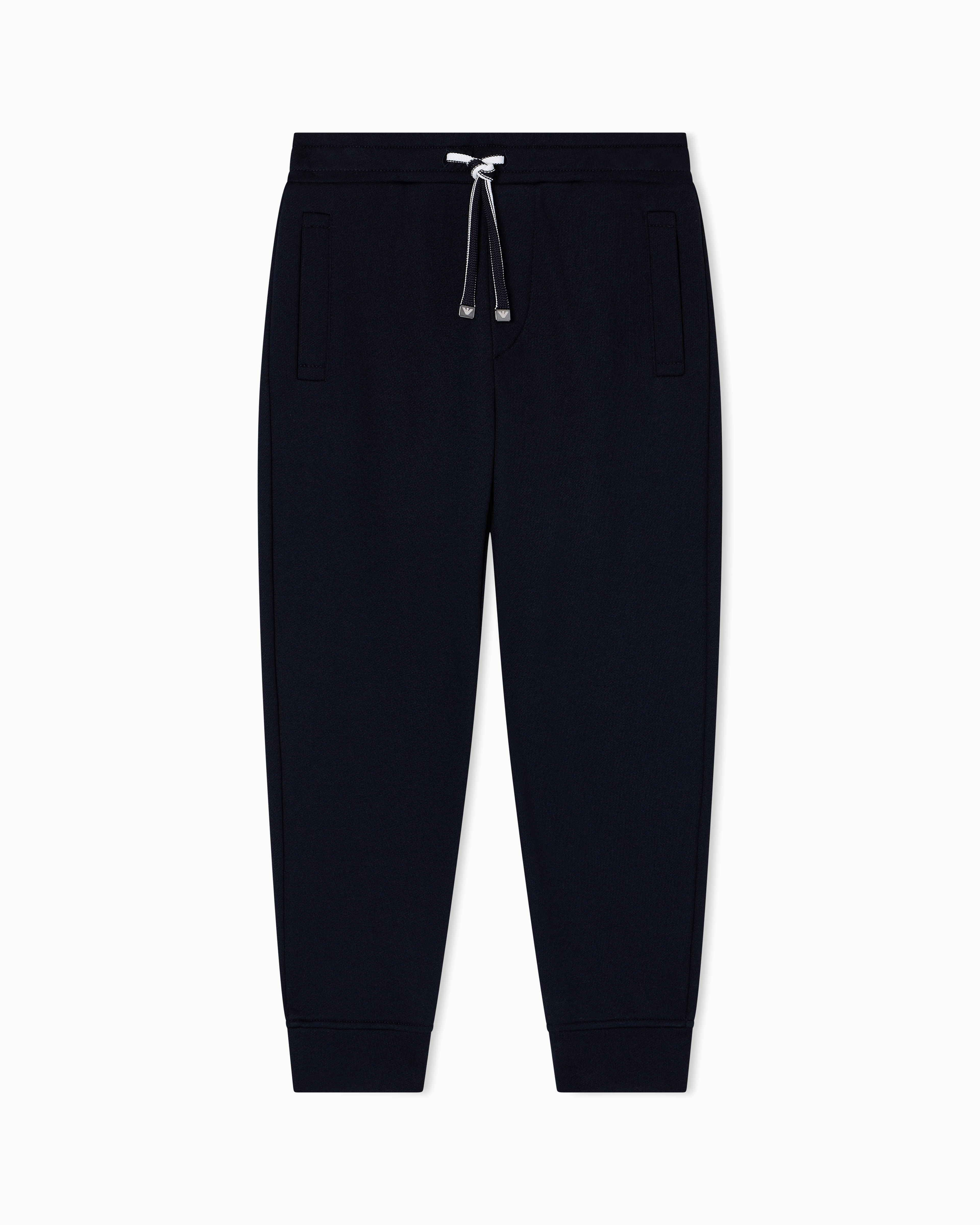 Emporio Armani - Modal-blend jersey comfort-fit joggers, Boy, Navy Blue, Size: