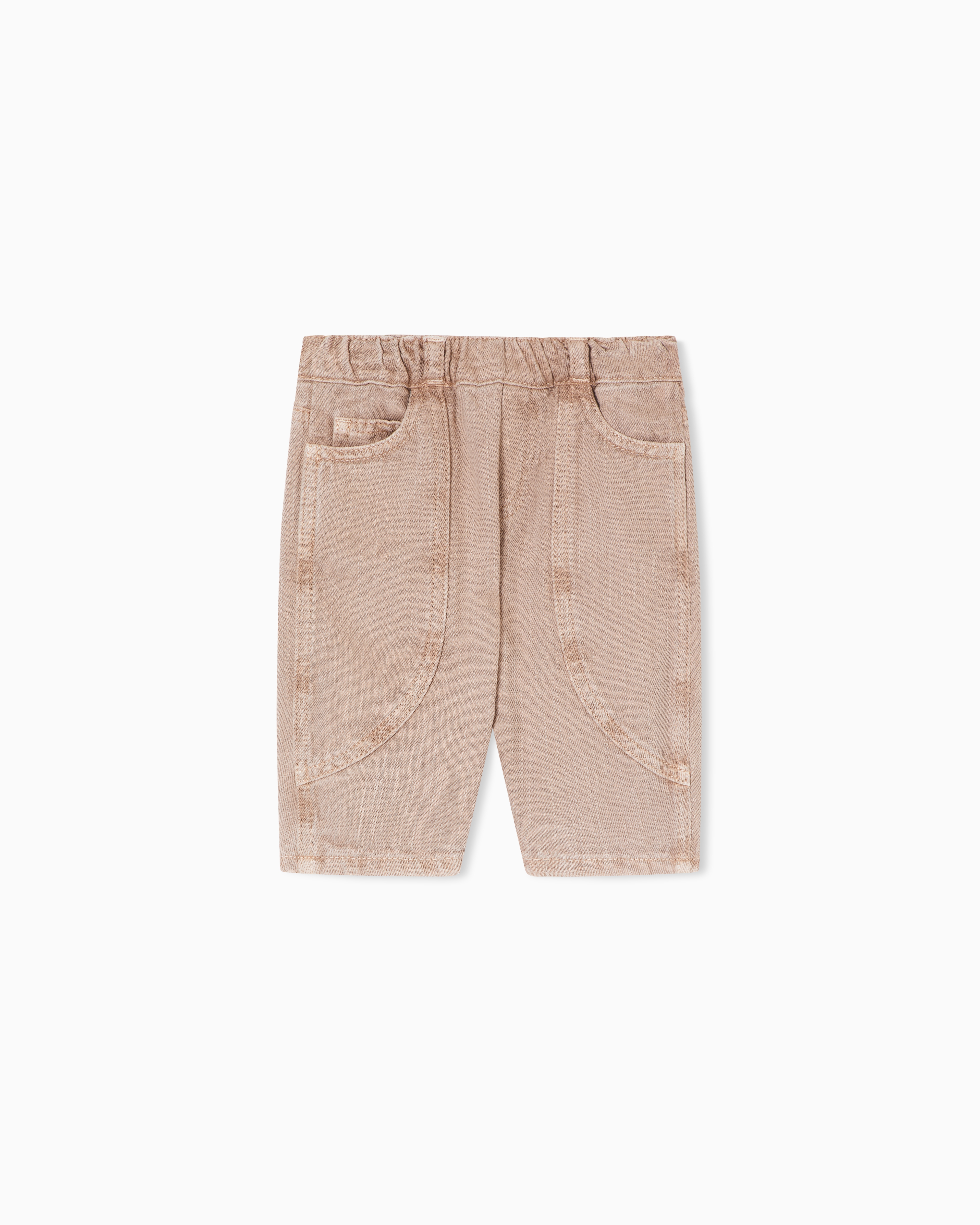 Emporio Armani Beige Five-Pocket Bull Trousers