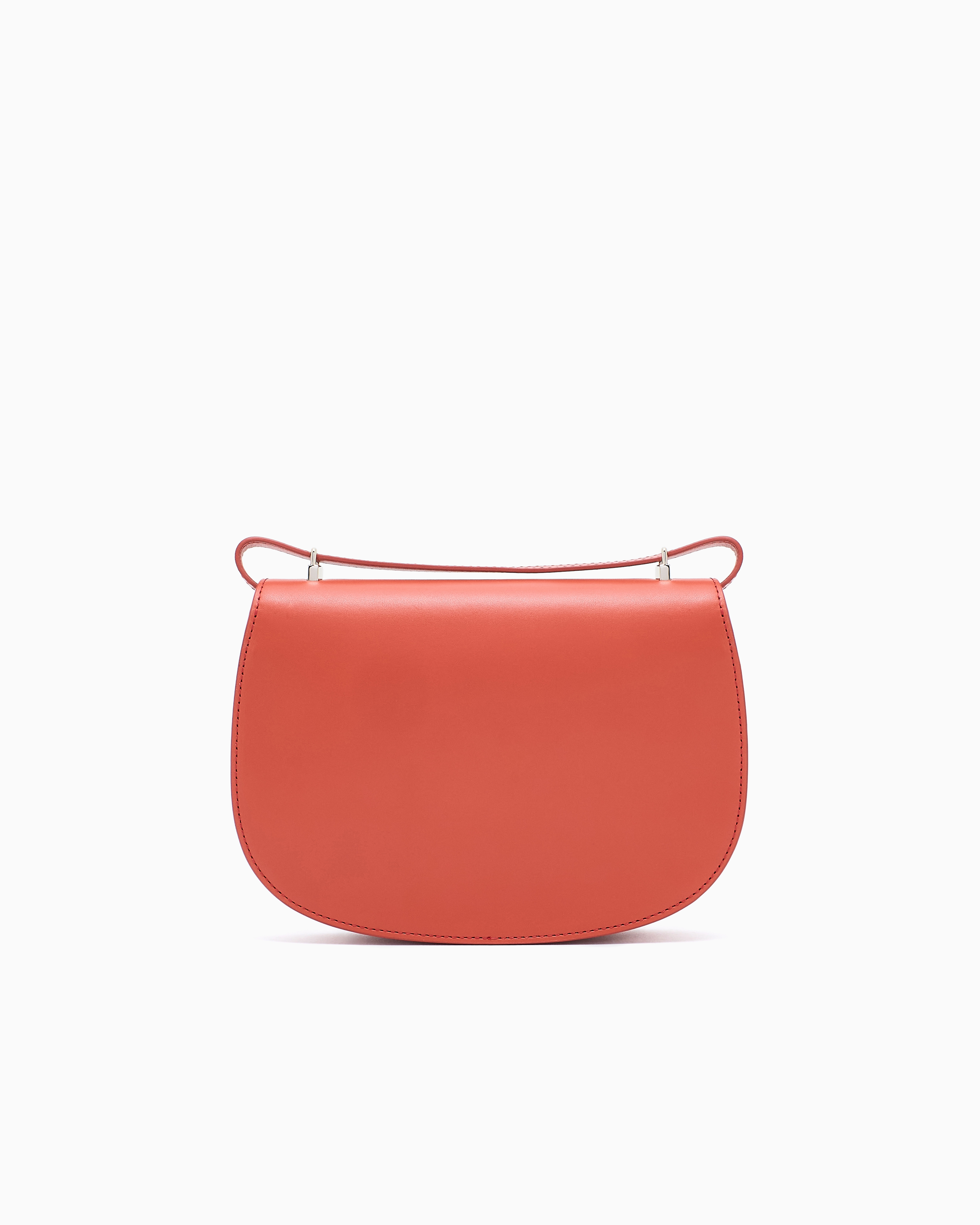 Giorgio Armani Leather Shoulder Bag In Red