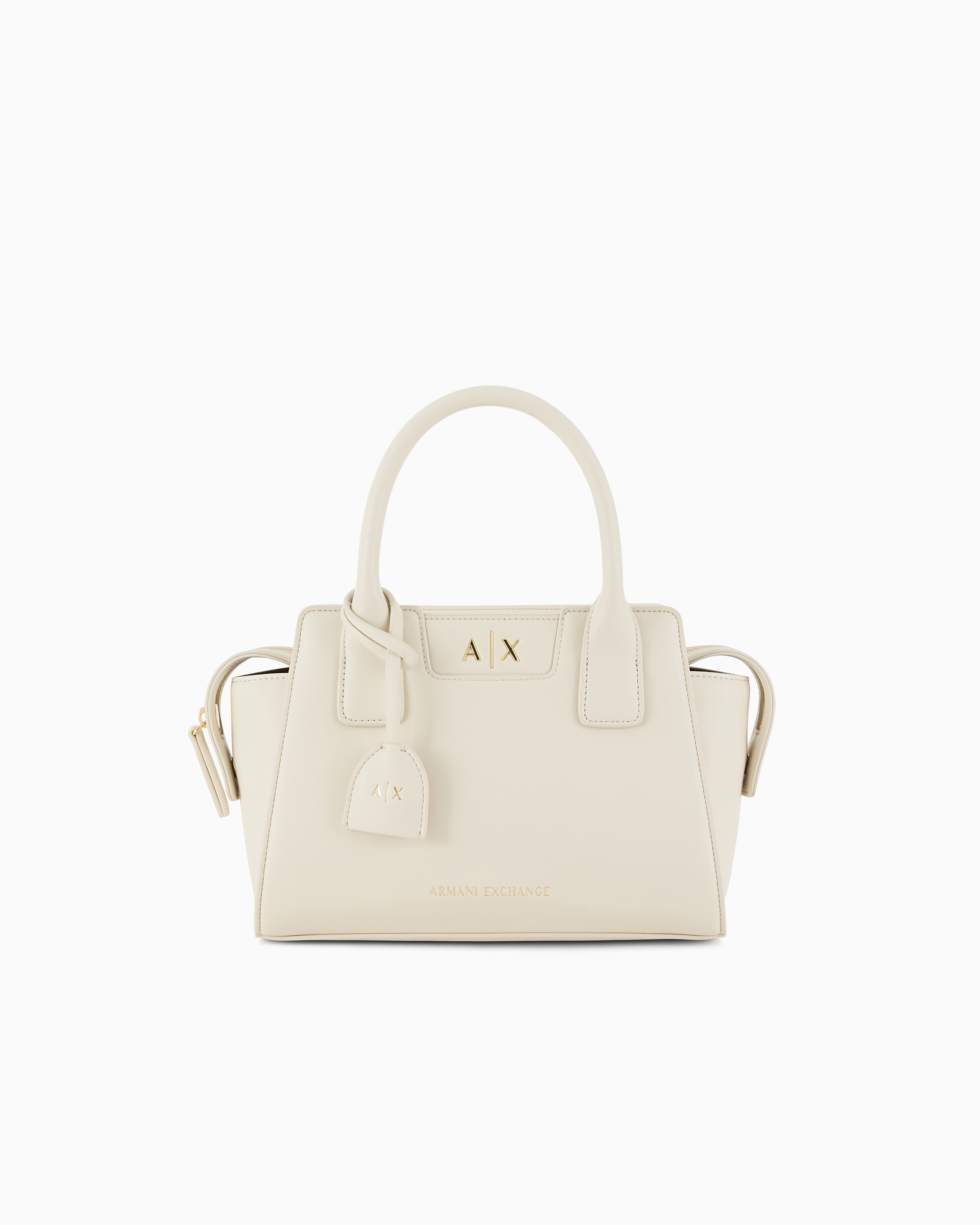 Armani Exchange White Handbag With Shoulder Strap And Logo