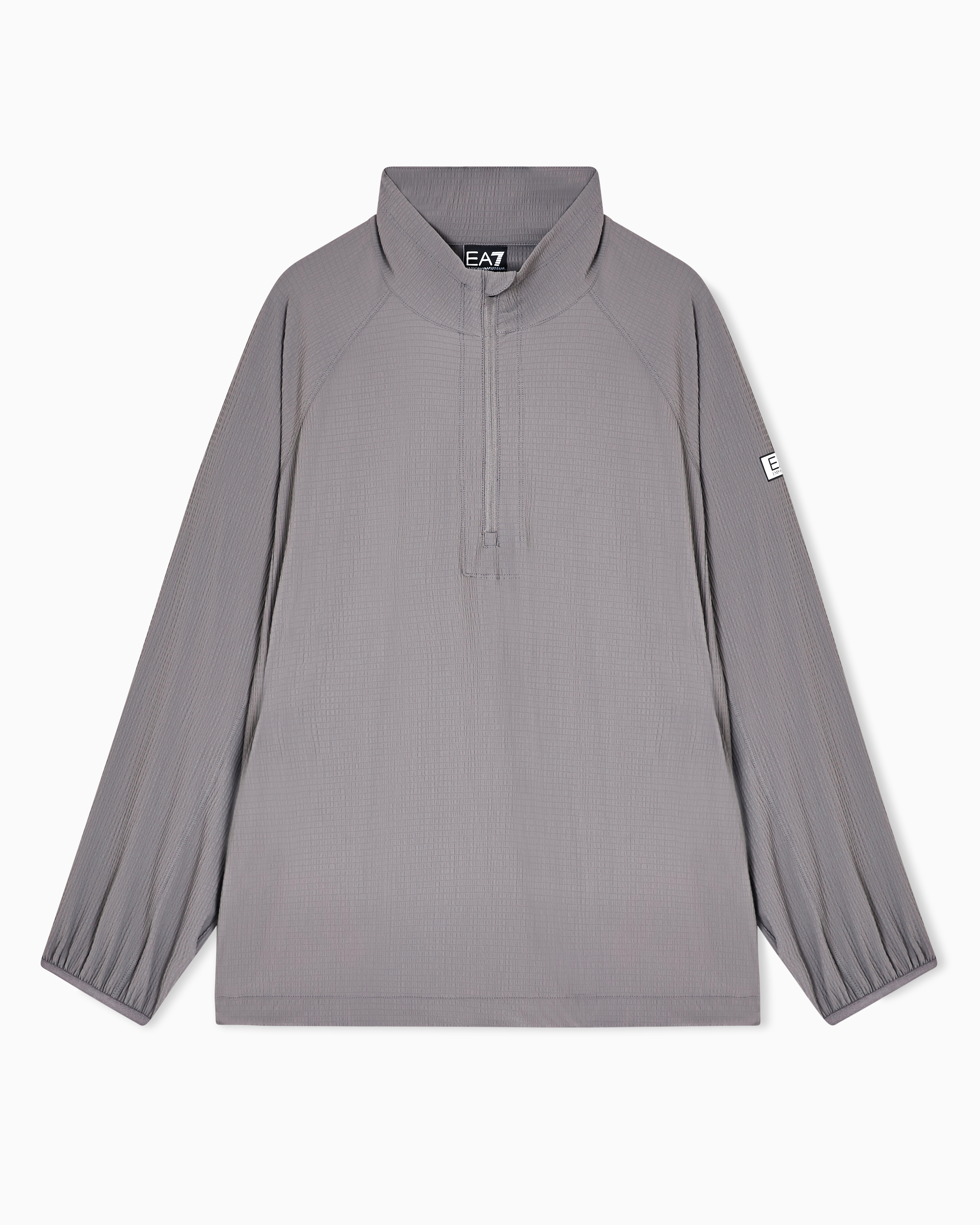 Ea7 Grey Dynamic Athlete Sweatshirt In Ventus7 Technical Fabric