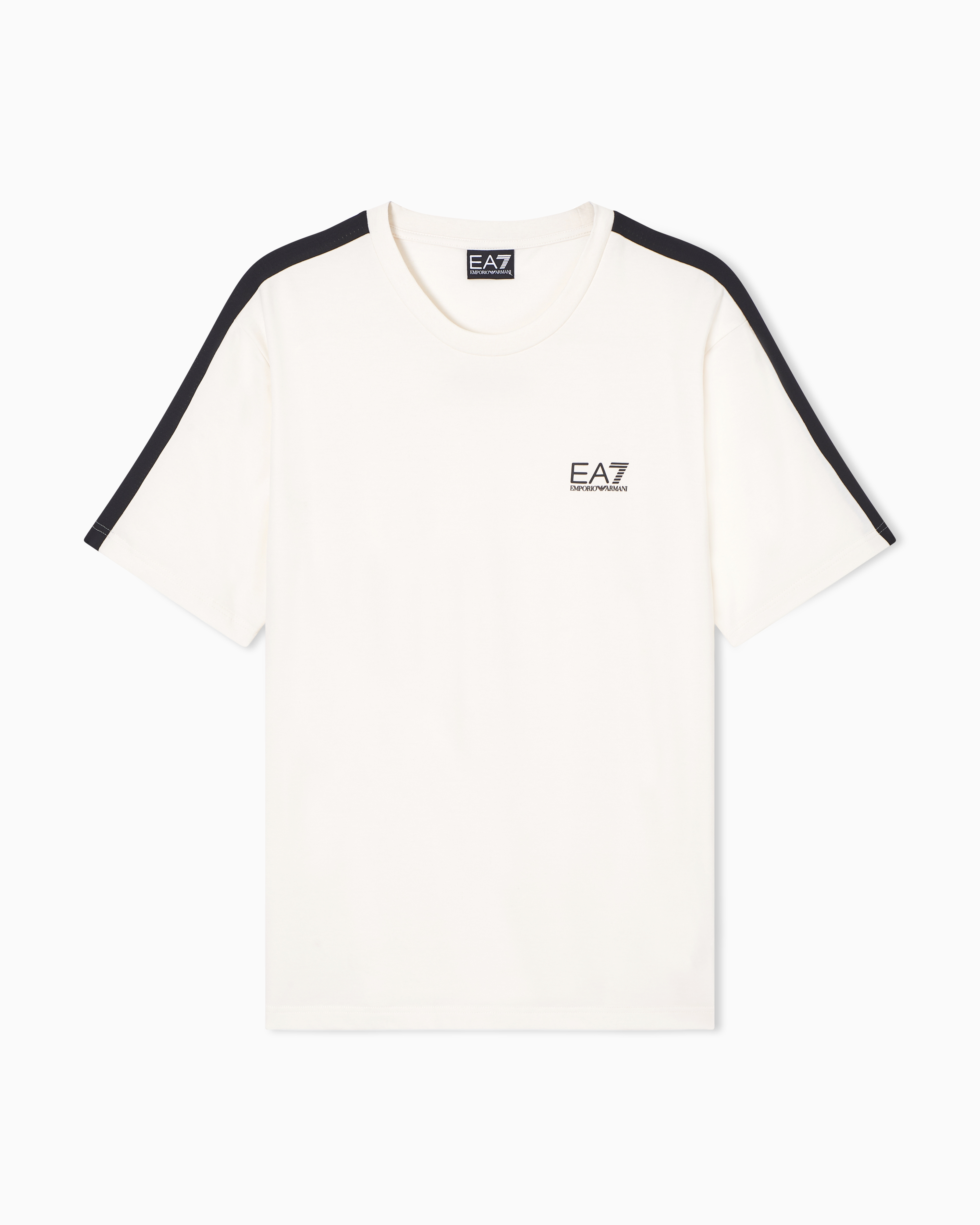 Ea7 White Dynamic Athlete T-Shirt In Natural Ventus7 Technical Fabric