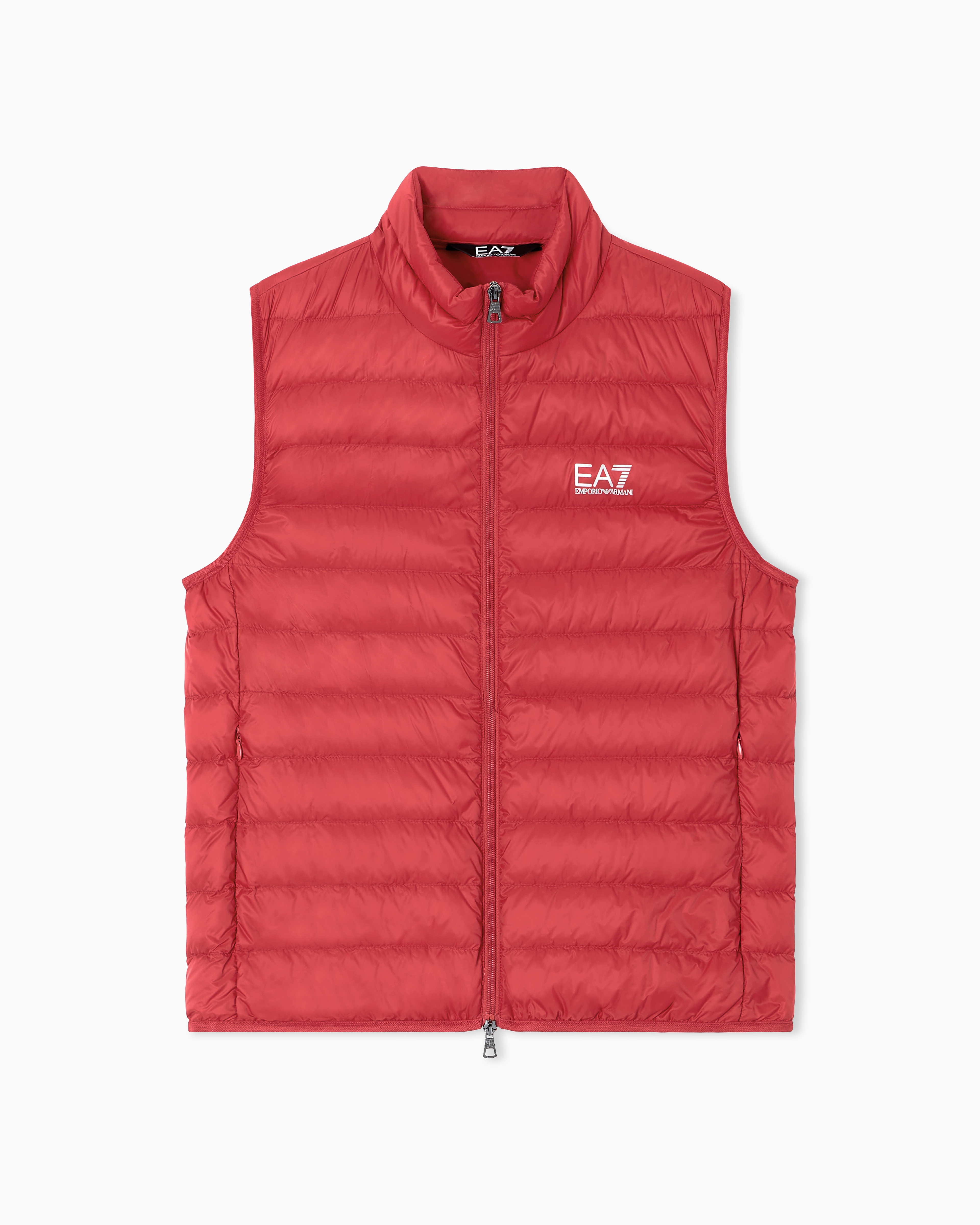 Ea7 Red Asv Core Identity Packable Gilet