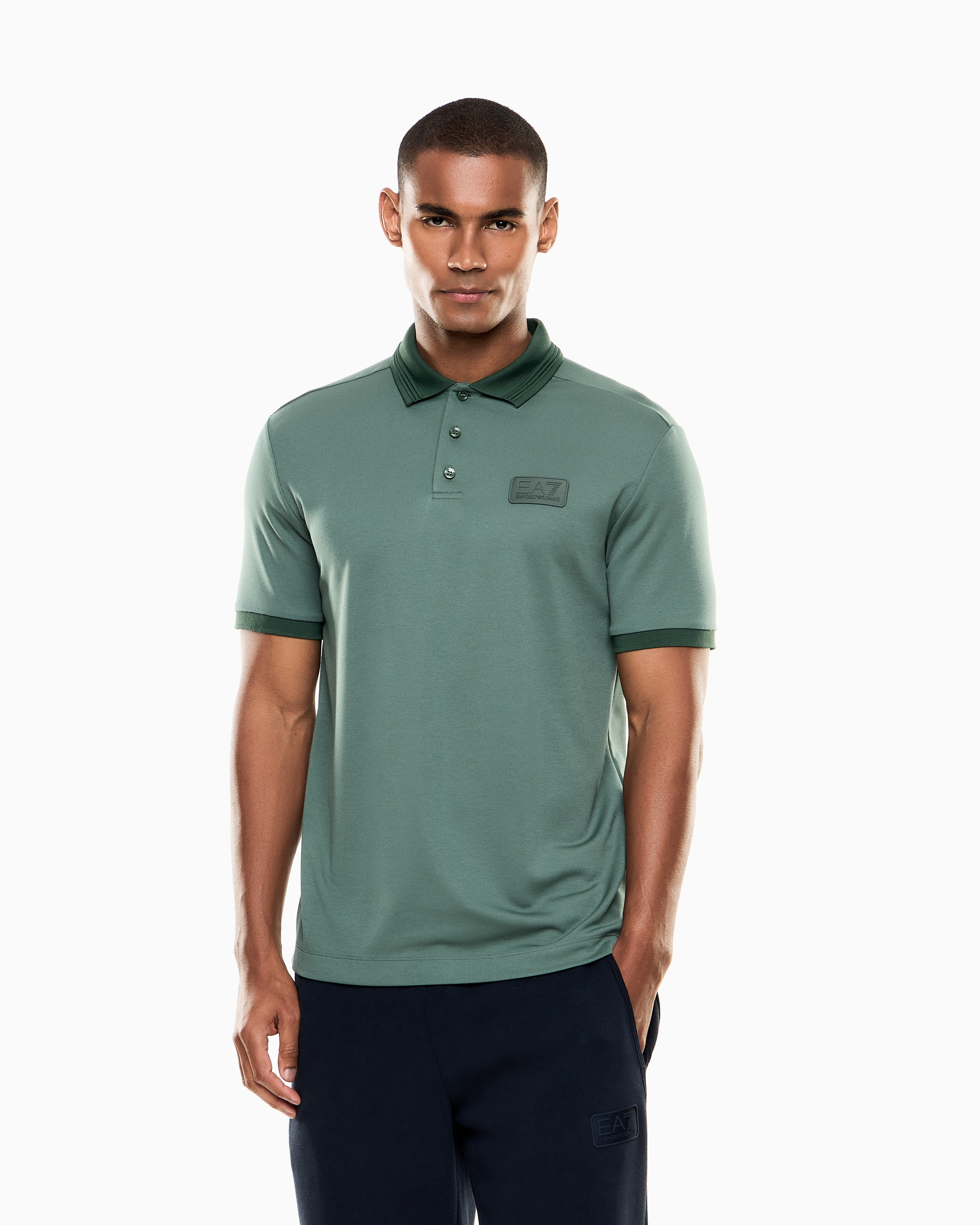 Lux Identity modal-blend polo shirt | EA7