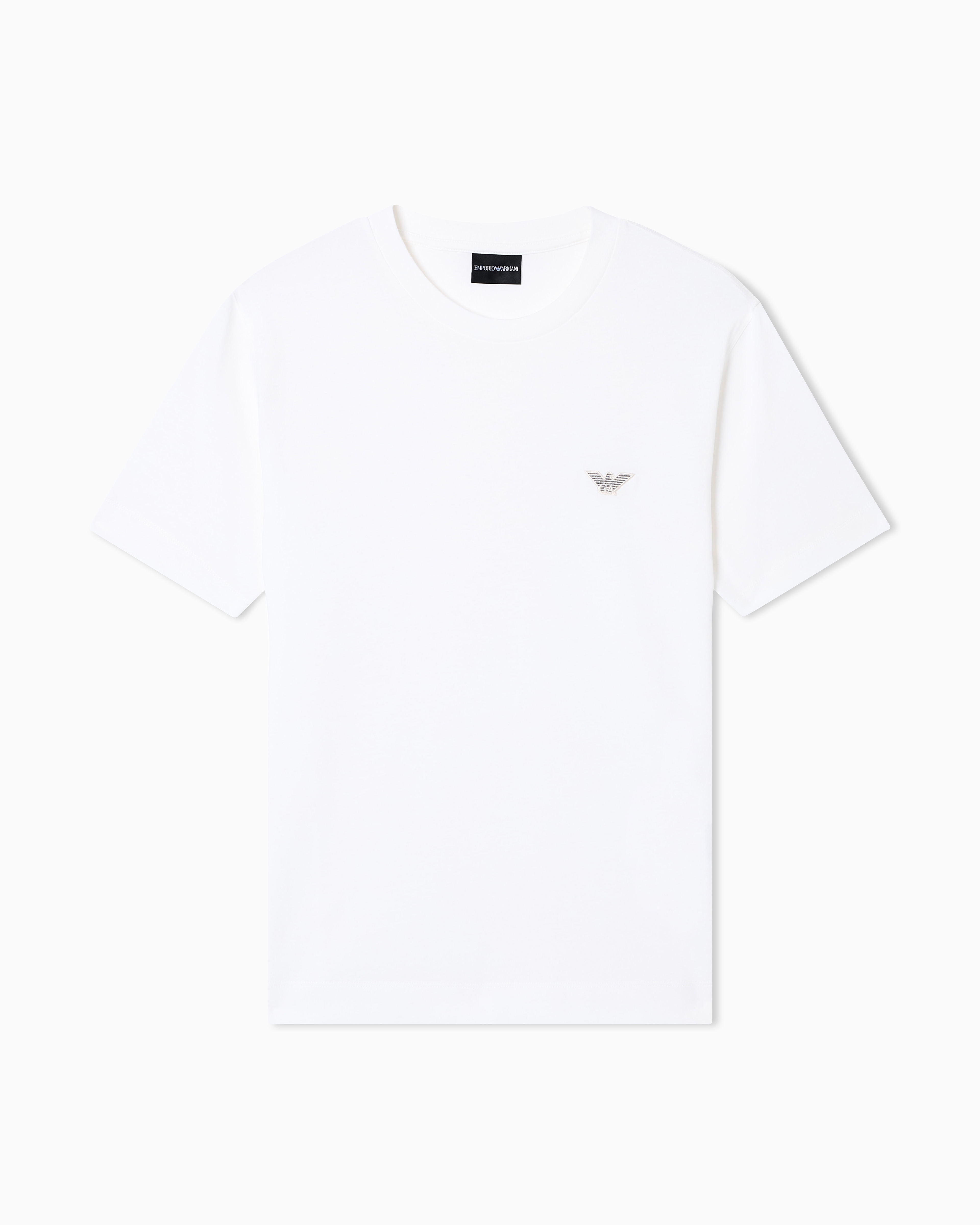 Emporio Armani White Slim-Fit T-Shirt In Heavy Jersey