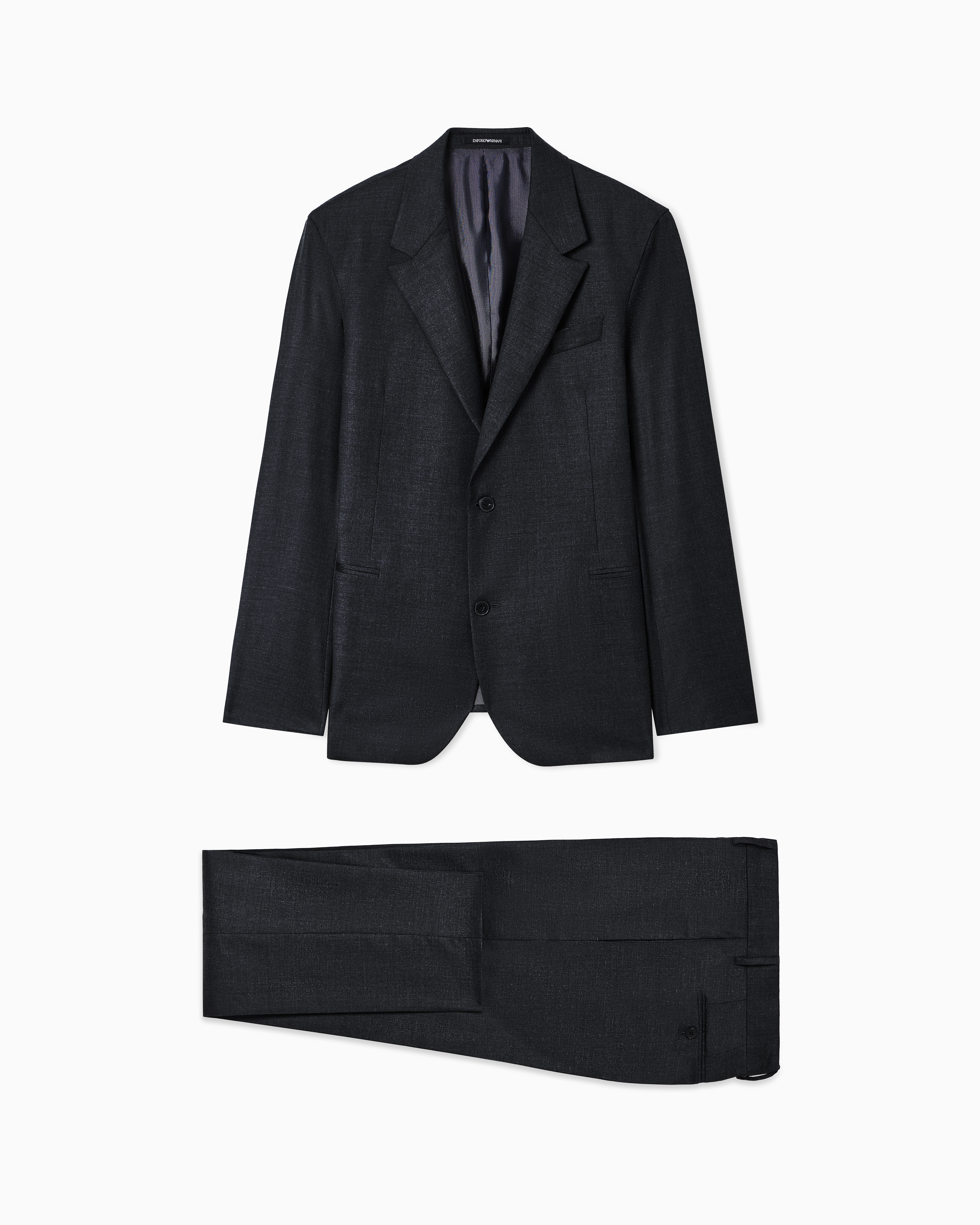 Emporio Armani - Single-breasted suit ultra-light stretch wool, Man, Grey, Size: