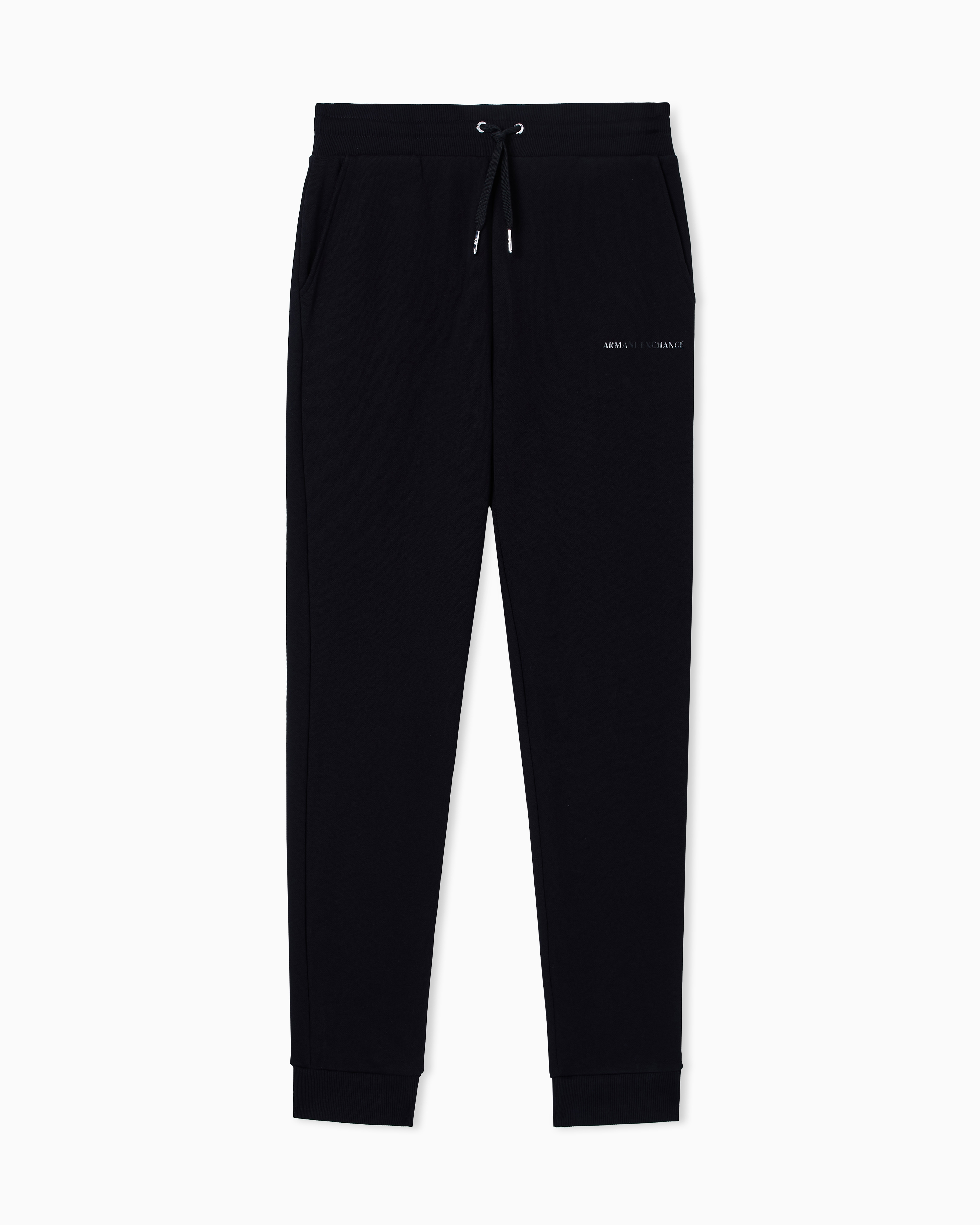 Armani Exchange Relaxed Fit Trousers In Black