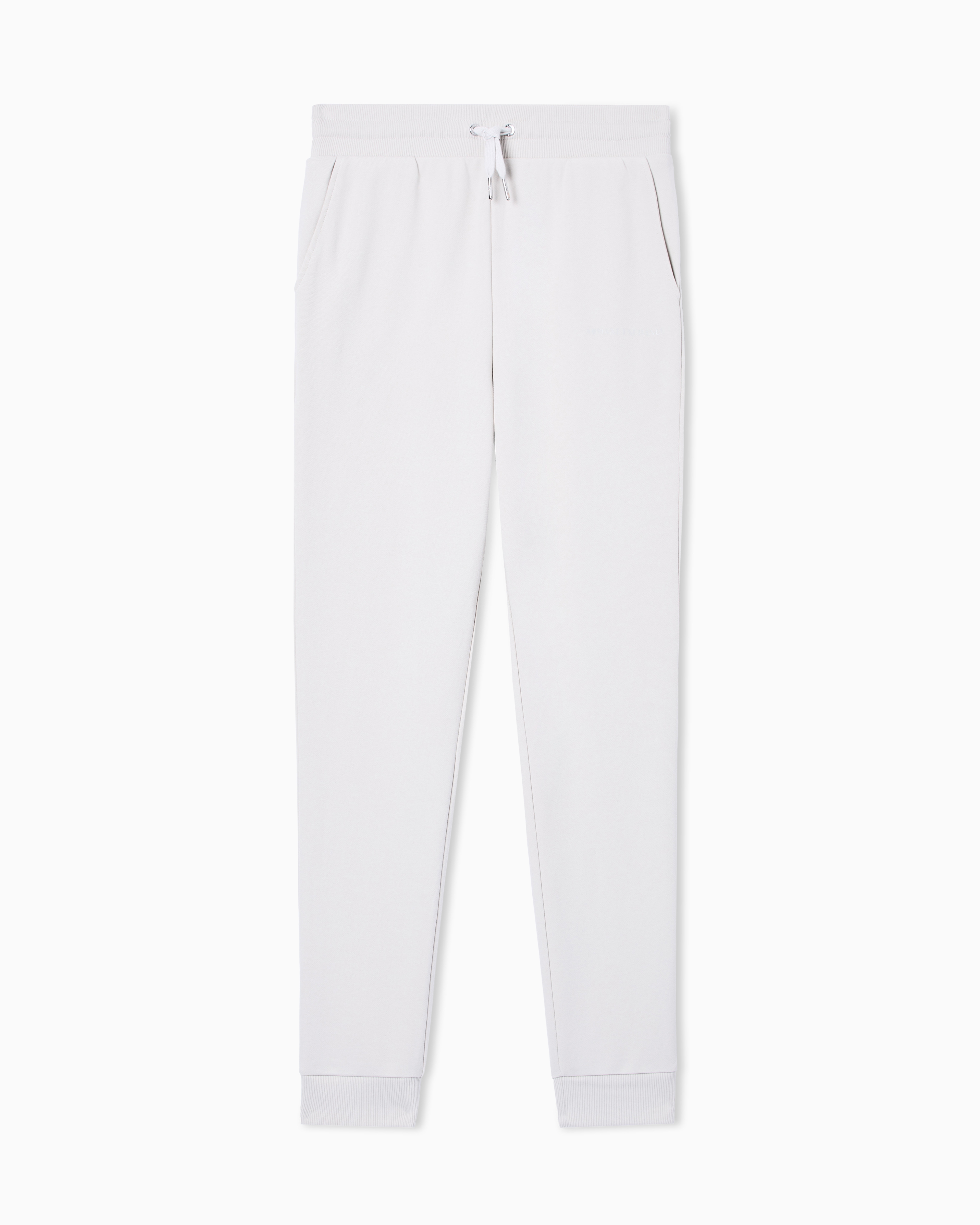 Armani Exchange Relaxed Fit Trousers In White