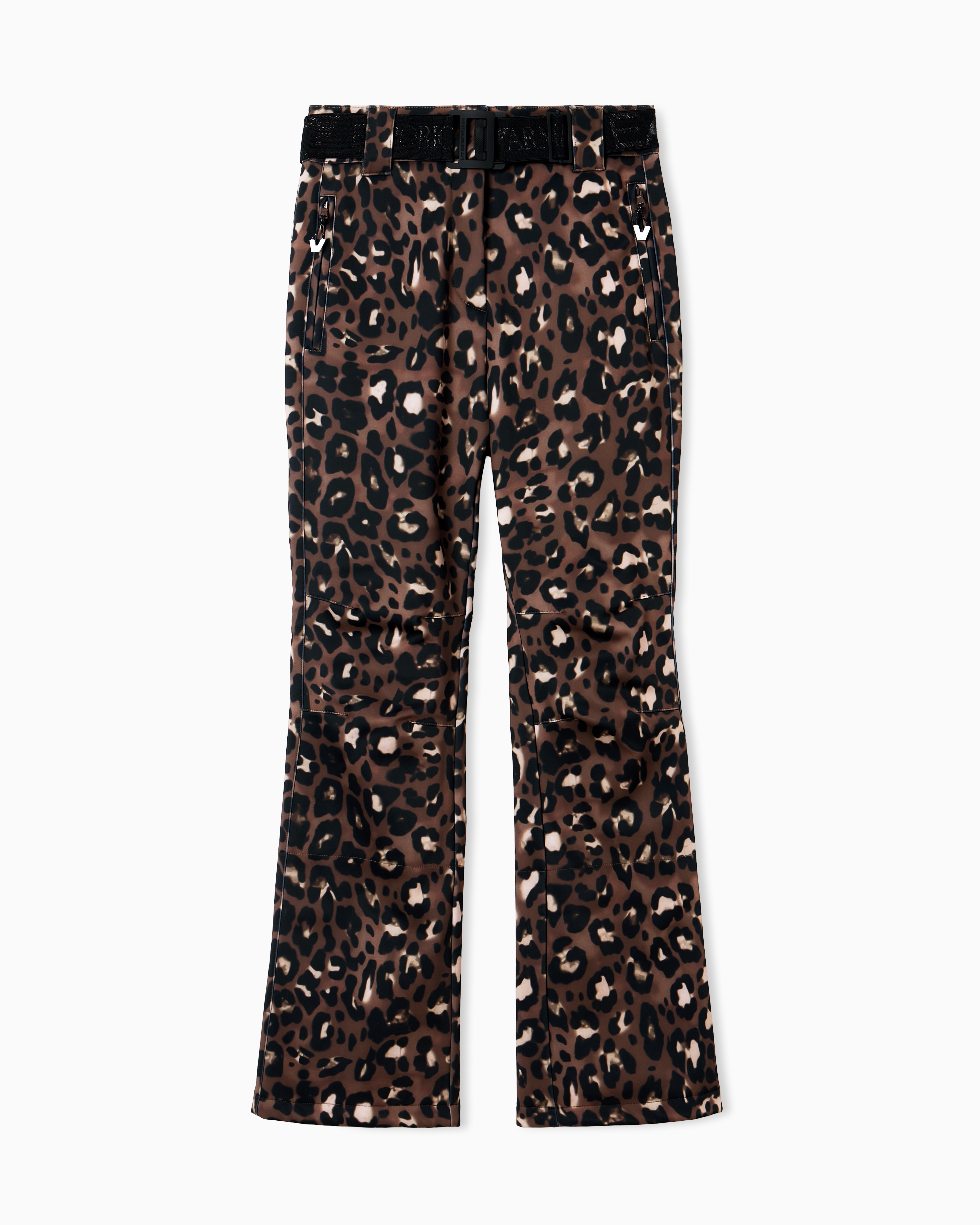 Ea7 Technical Softshell Ski Trousers In Brown