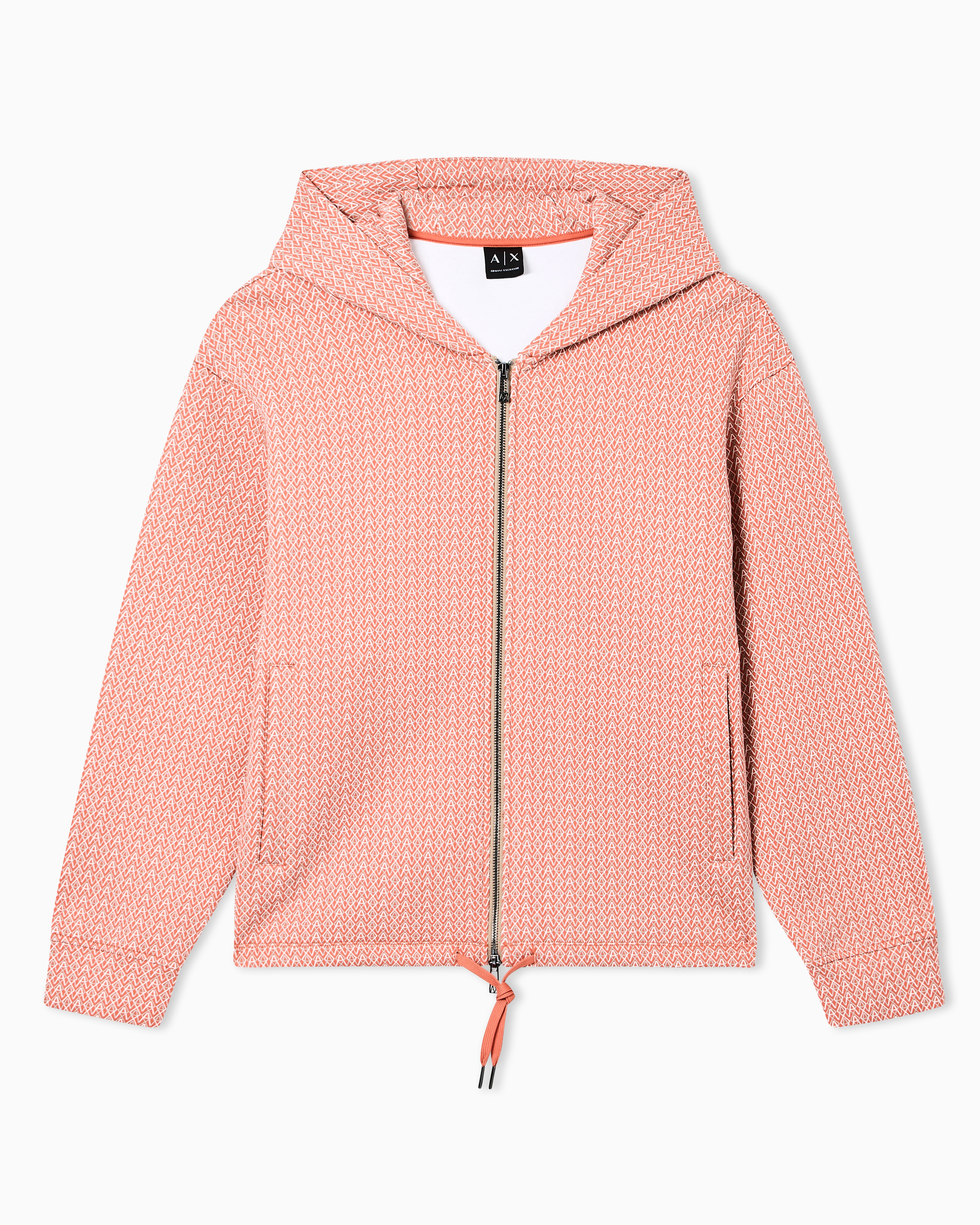 Armani Exchange Zip-up Sweatshirts In Pink