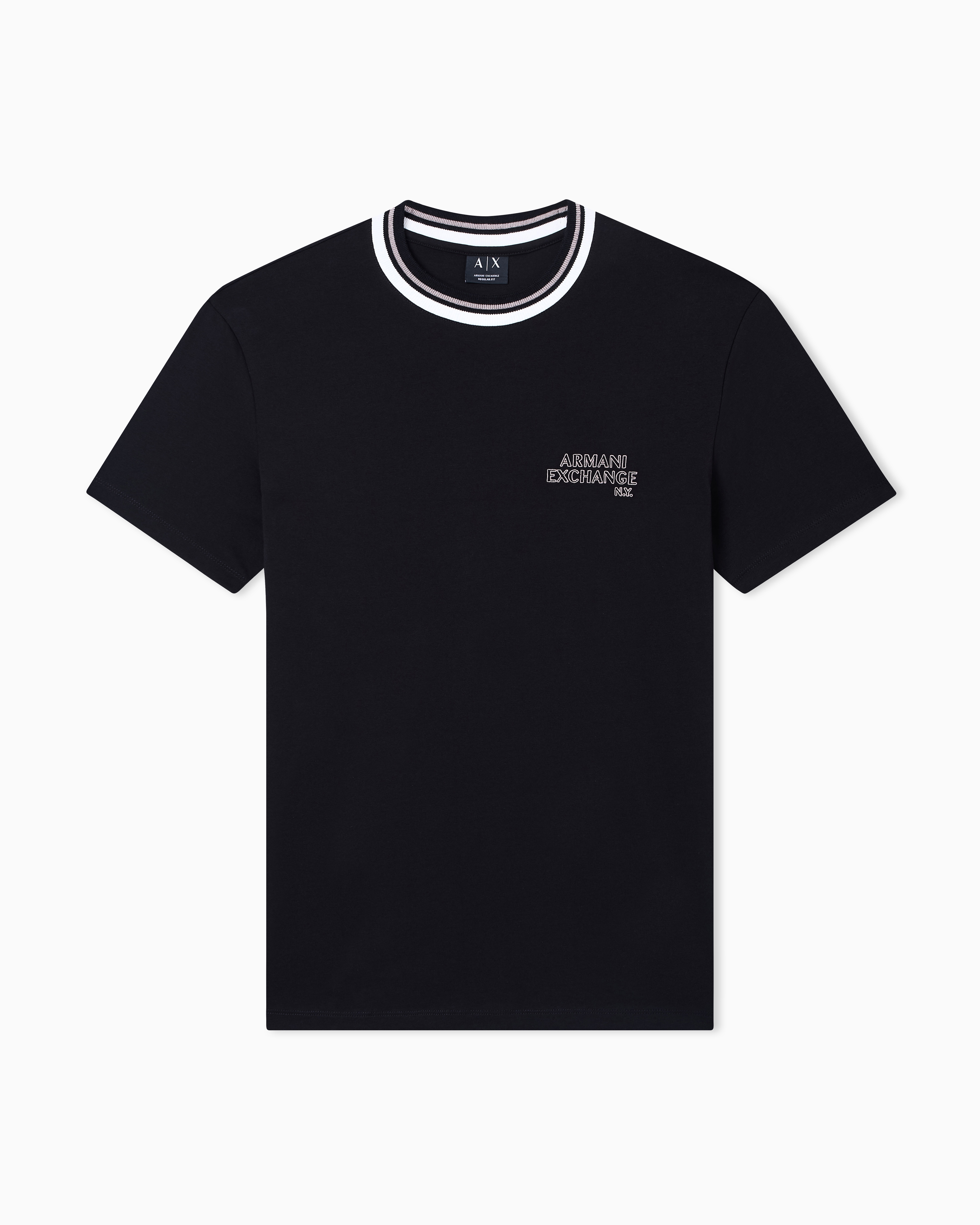 Armani Exchange Regular Fit T-shirts In Black