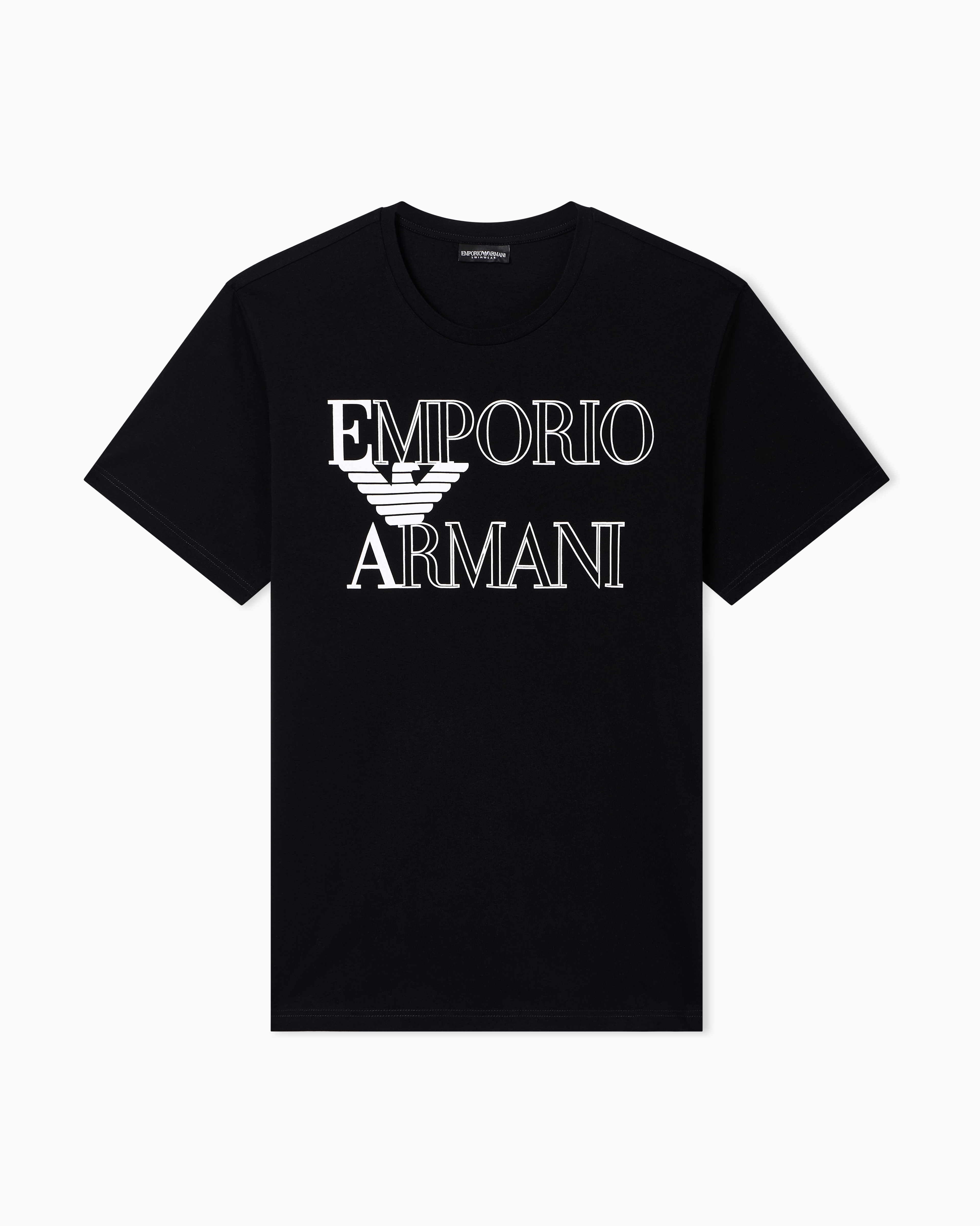 Emporio Armani T-Shirt Beachwear In Jersey Bold Logo