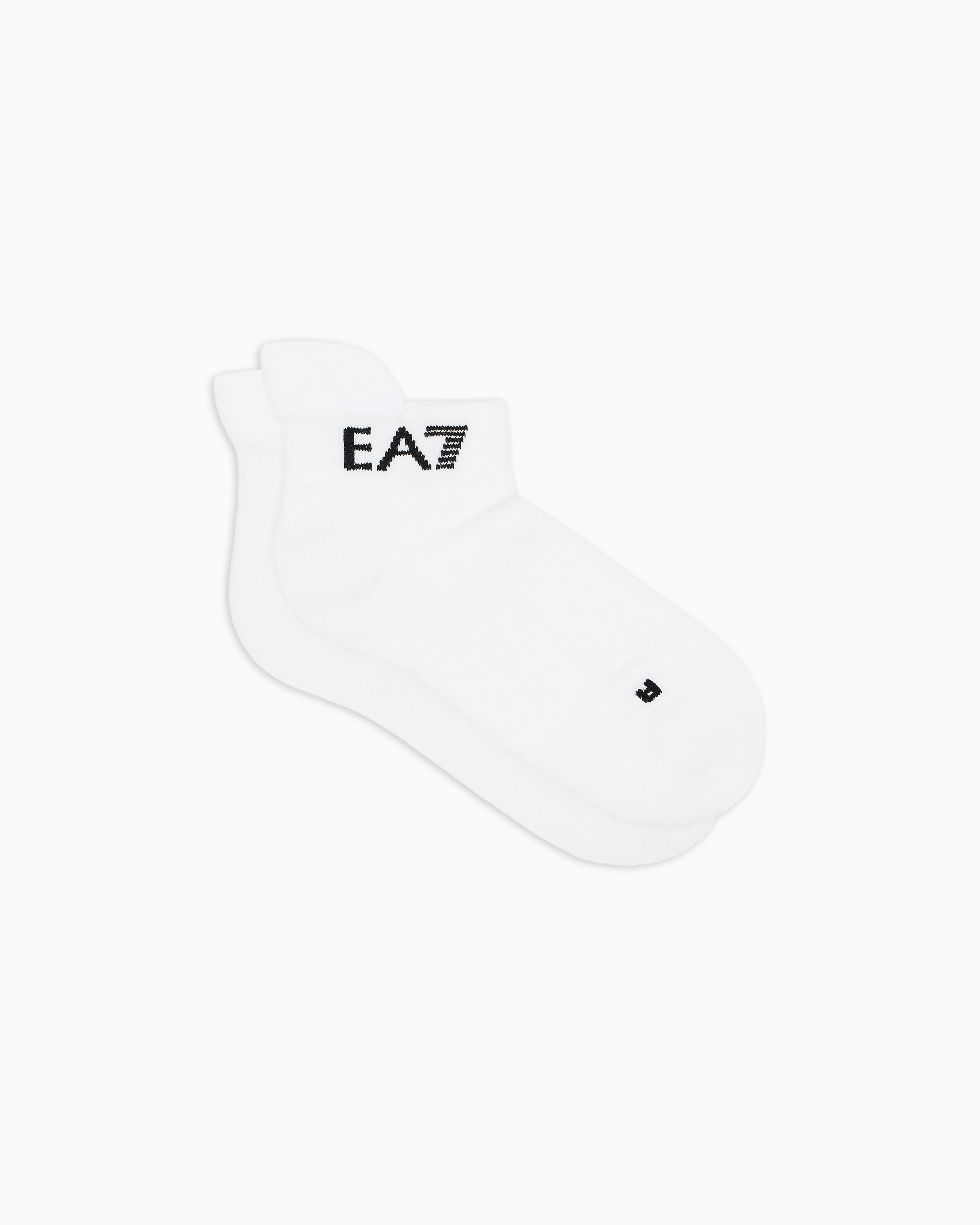 Ea7 Tennis Pro Cotton-blend Ankle Socks In White