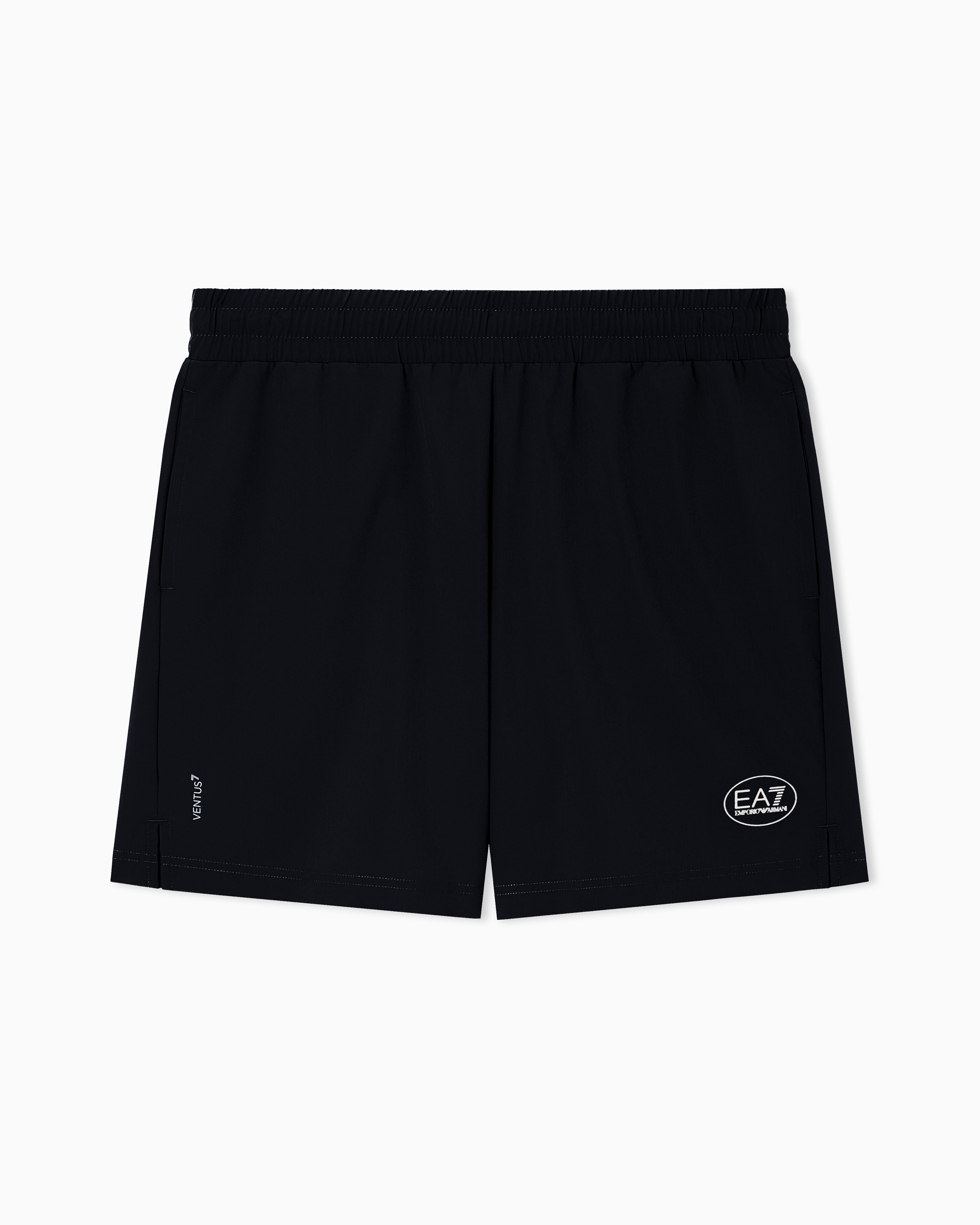 Ea7 Black Tennis Pro Shorts In Ventus7 Technical Fabric