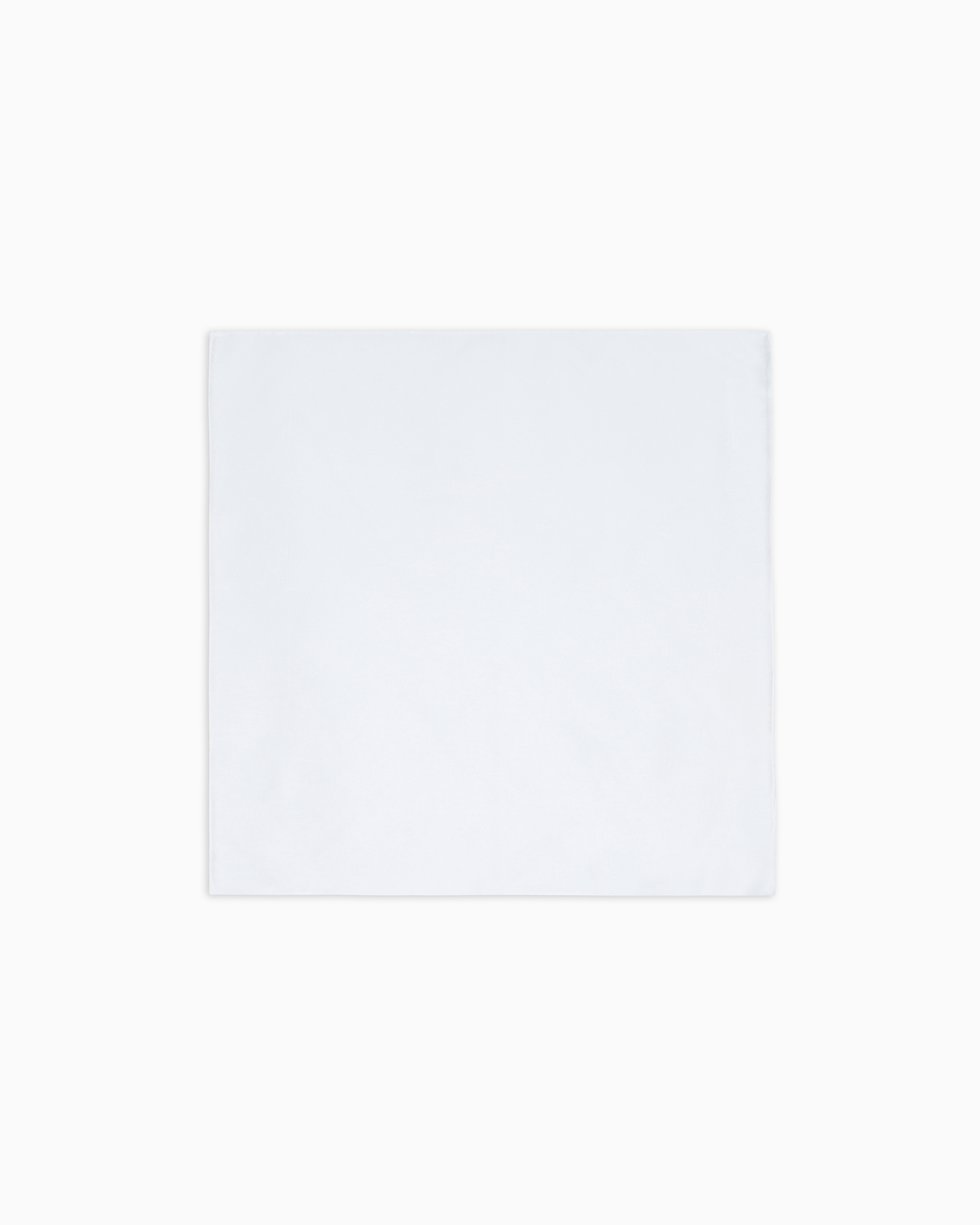 Giorgio Armani White Silk Pocket Square