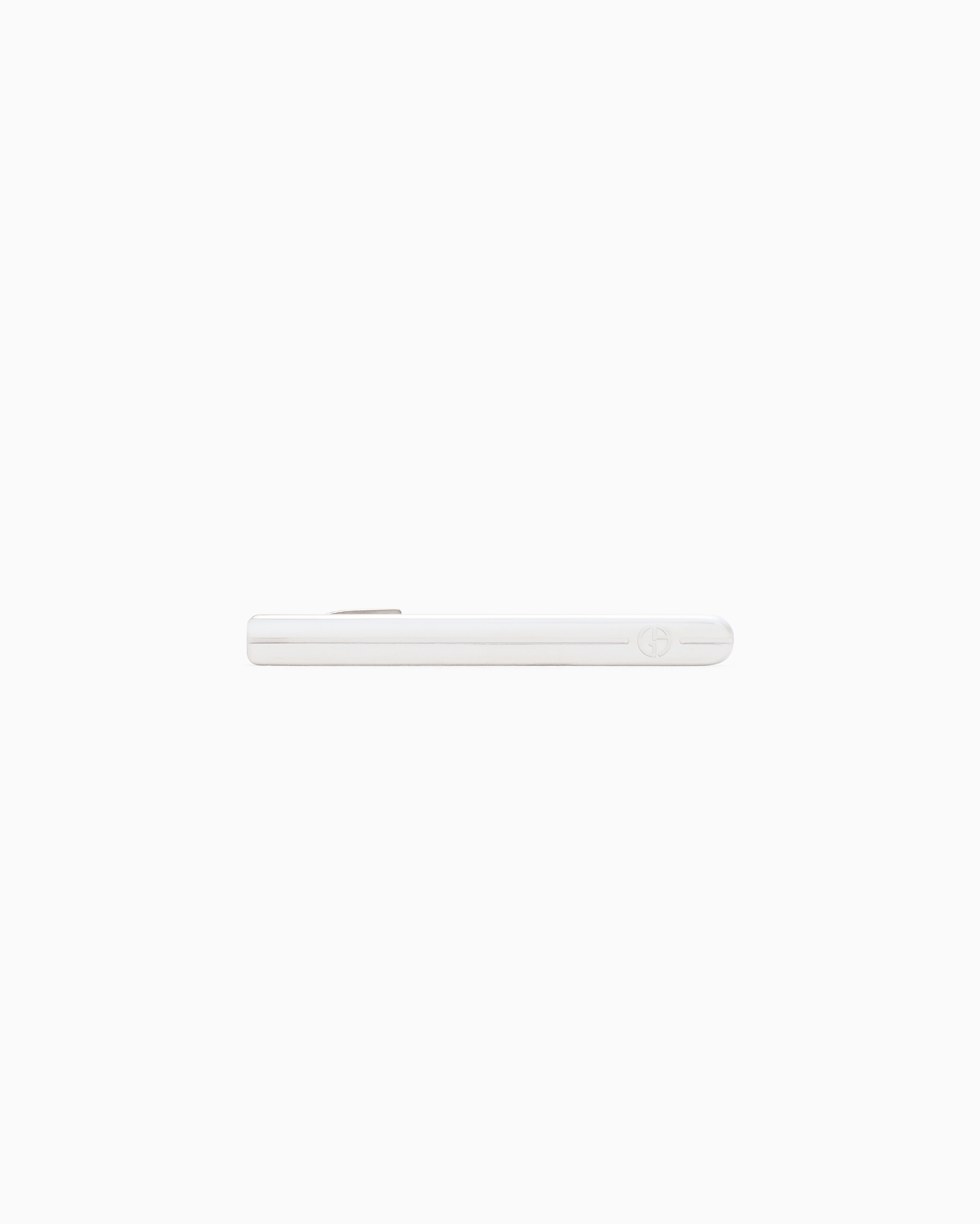 Giorgio Armani Grey Silver Tie Bar