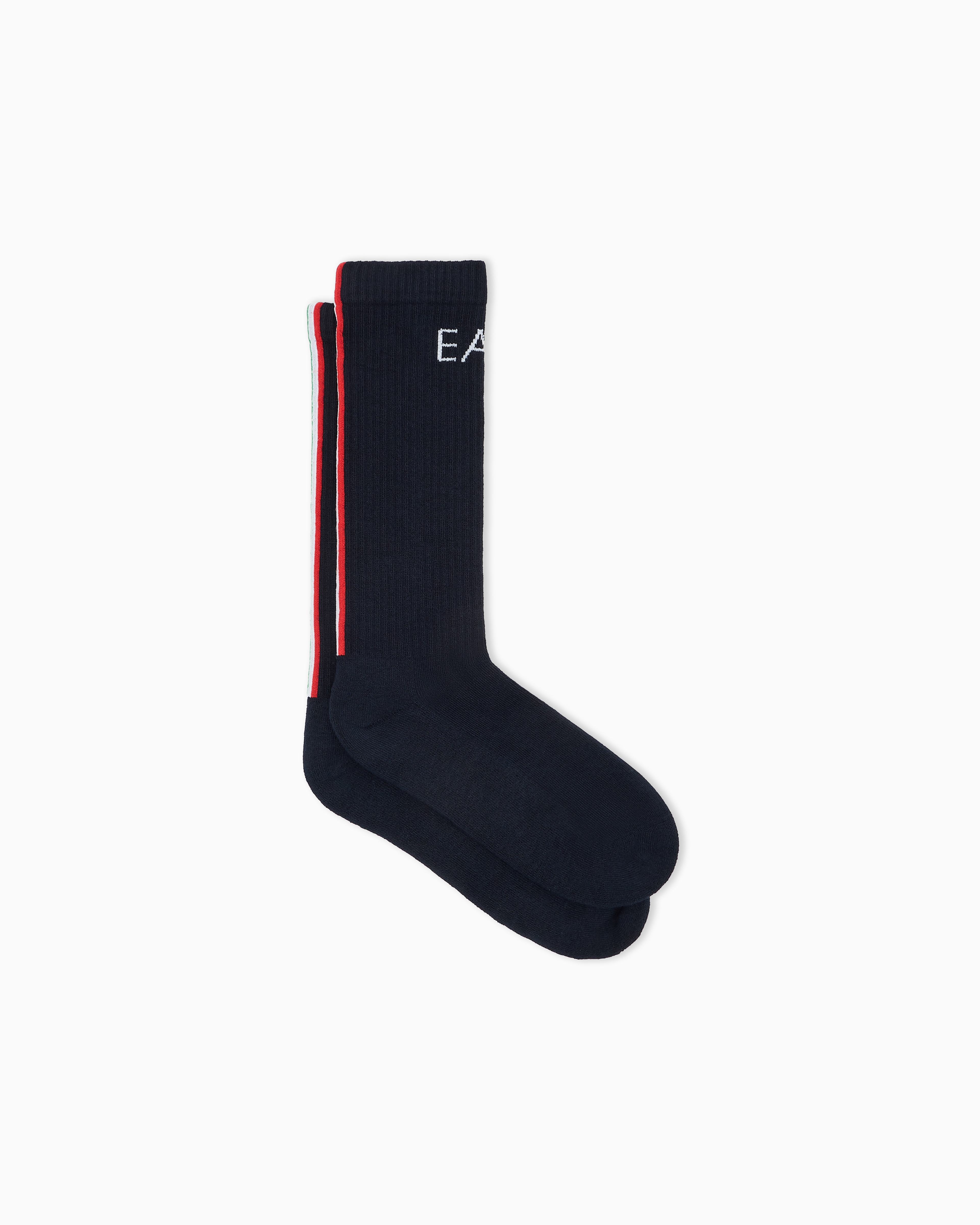 Ea7 Unisex Navy Blue Italian Spirit Socks