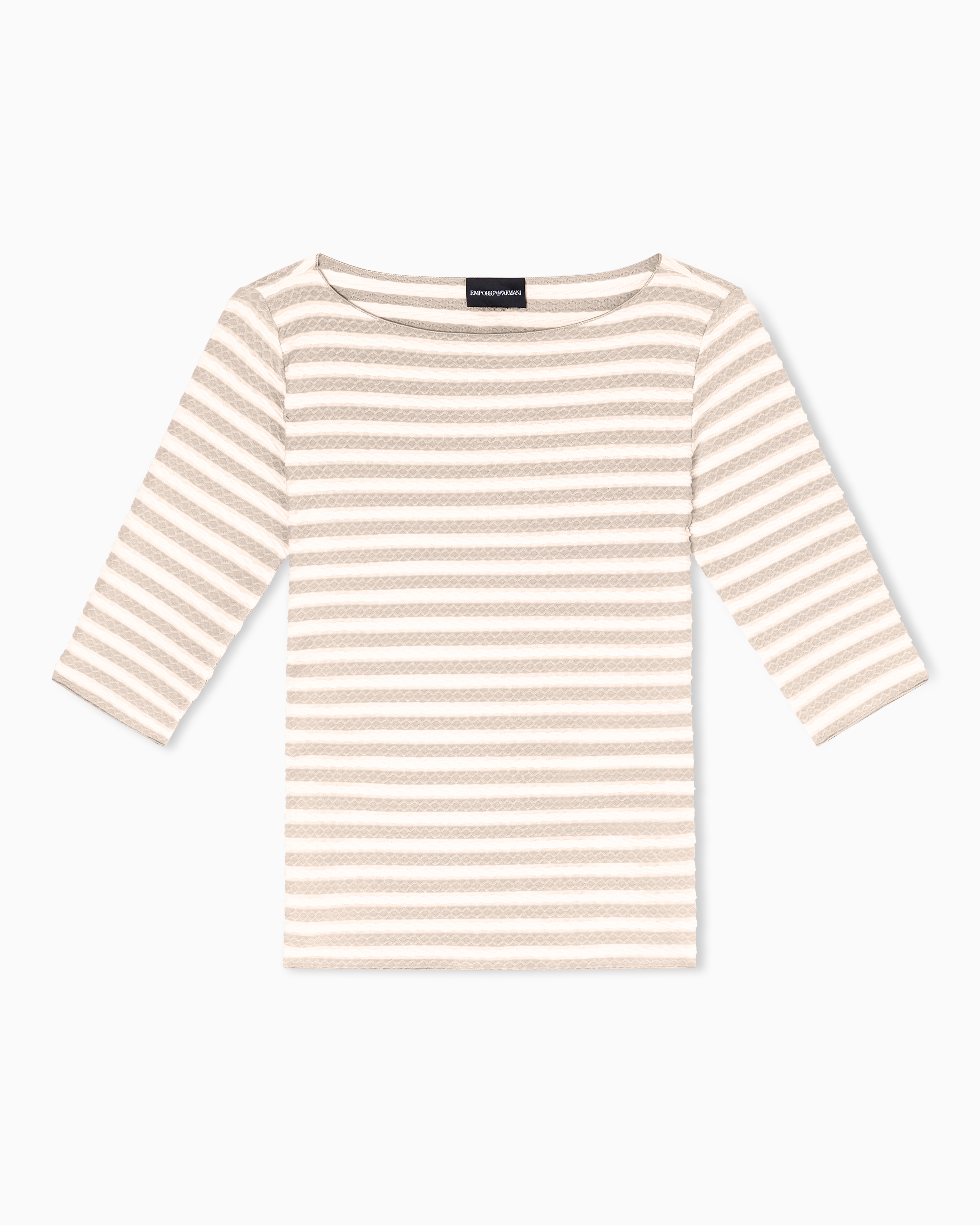 Emporio Armani Slim Fit T-shirts In Nude