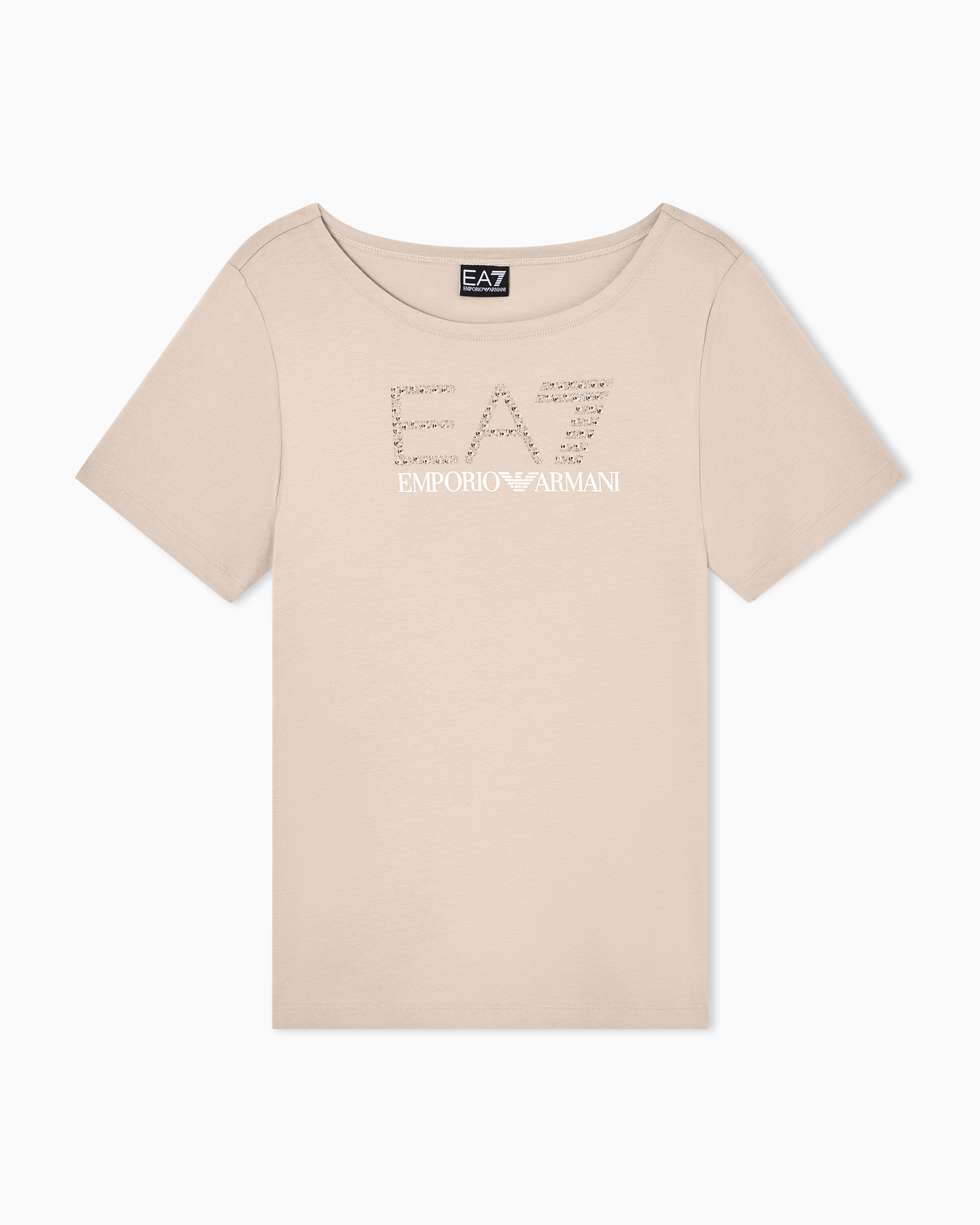 Ea7 T-Shirt Logo Series In Jersey Di Cotone Stretch
