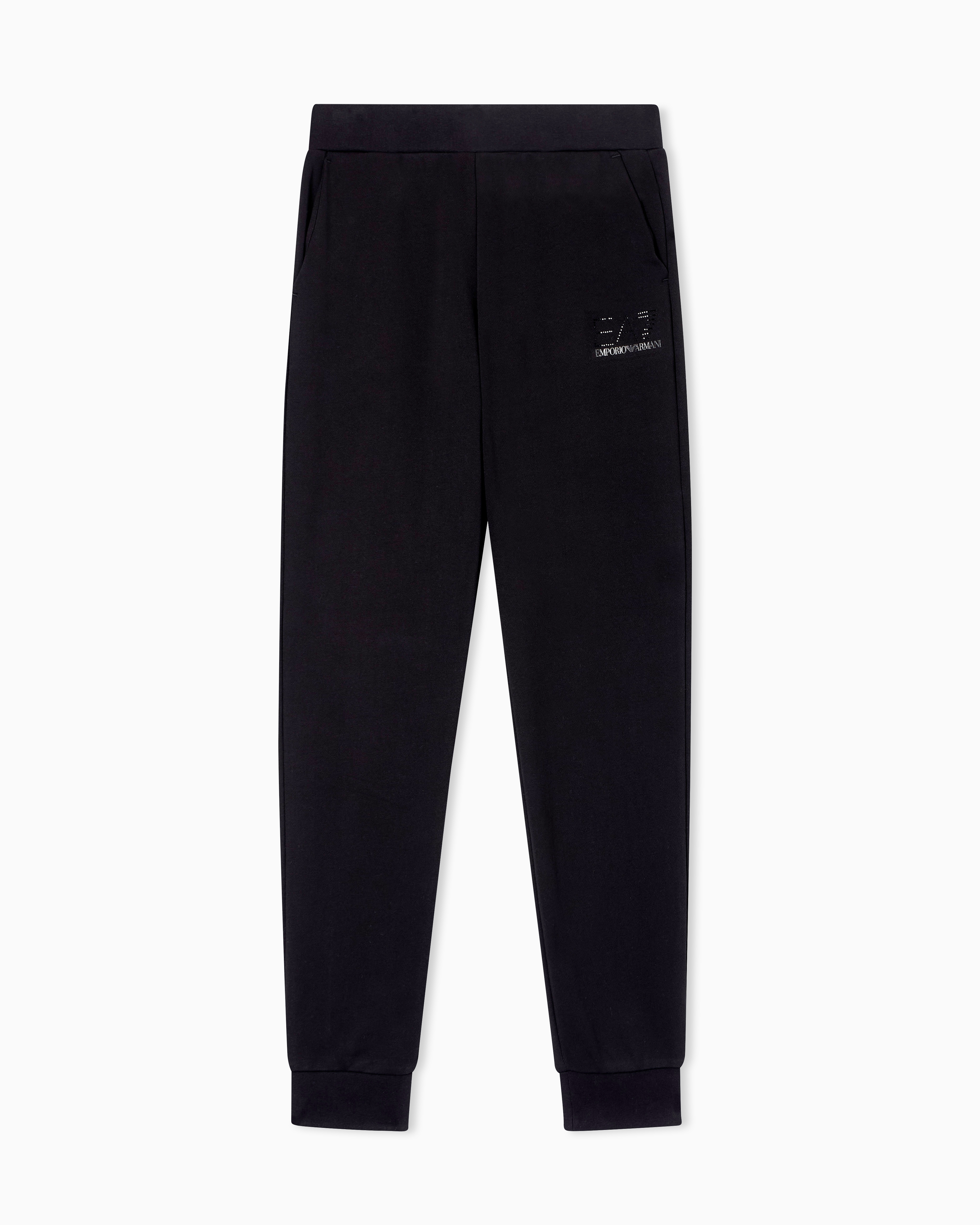 Ea7 Pantaloni In Misto Cotone Stretch Logo Series