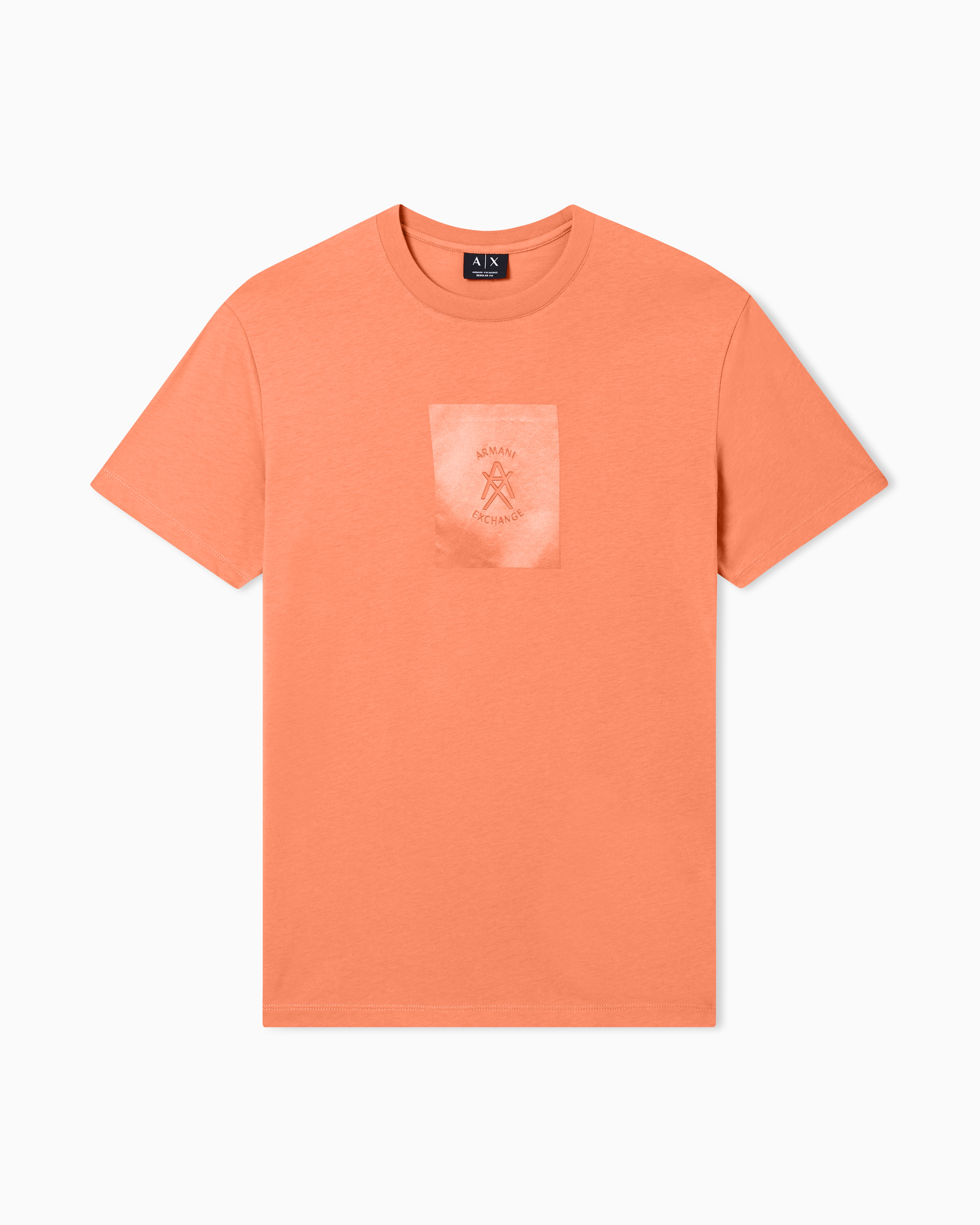 Armani Exchange Orange Regular Fit Cotton T-Shirt